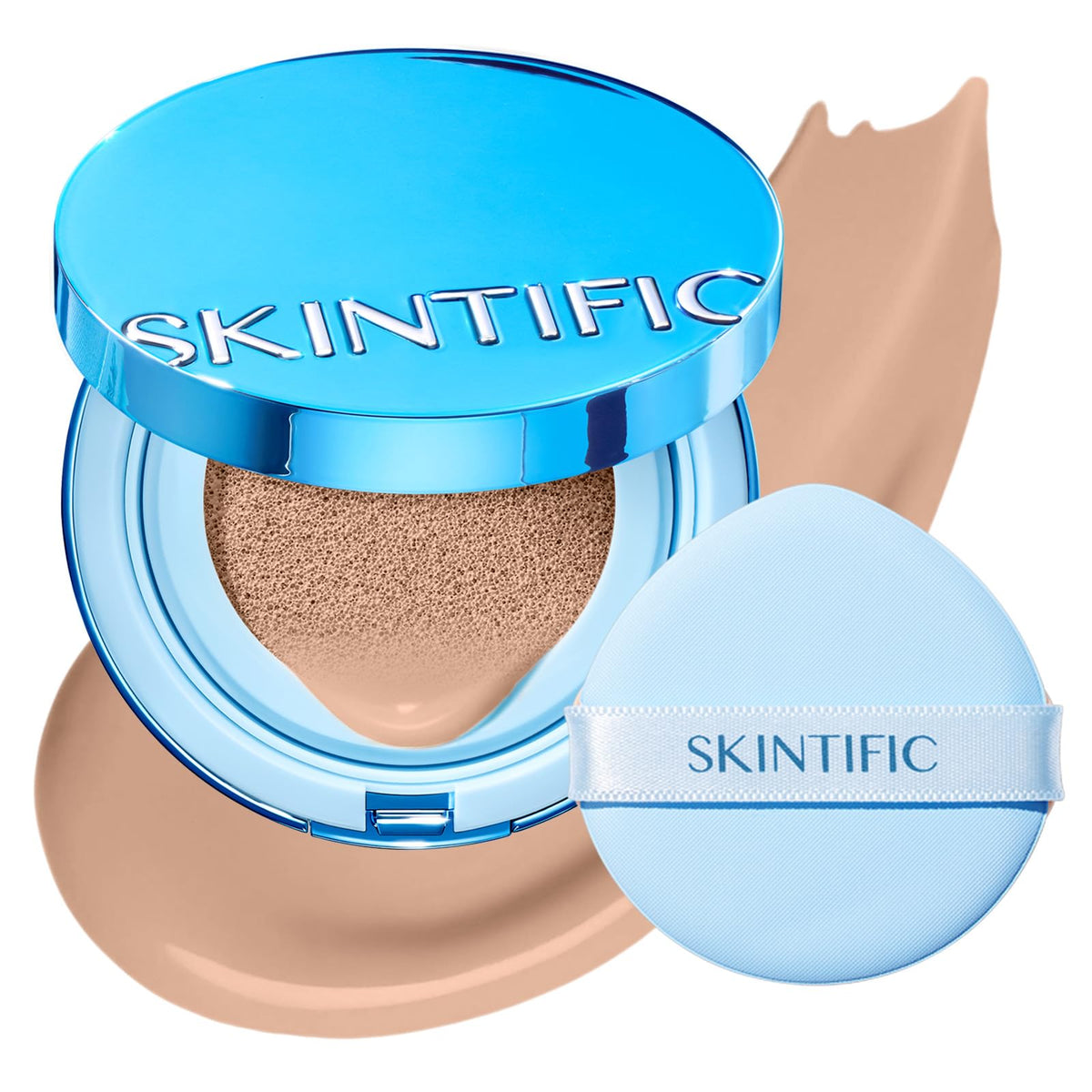 SKINTIFIC Velvet Matte Cushion Foundation Blue #02 Ivory