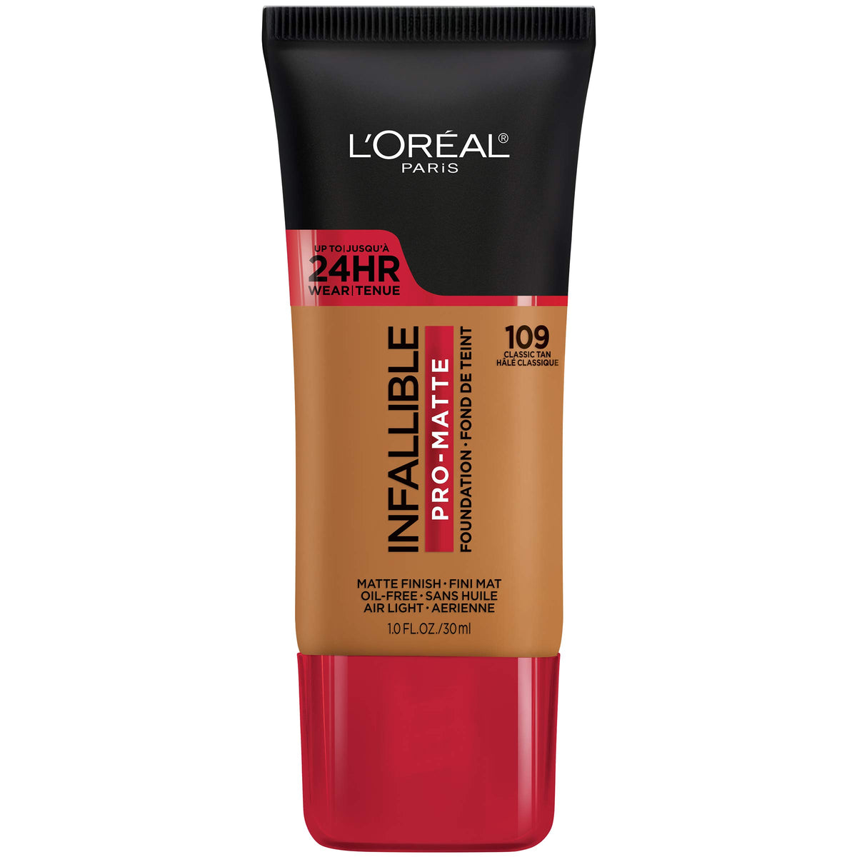 L'Oreal Paris Cosmetics Makeup Infallible Pro-Matte Liquid Longwear Foundation, Shell Beige, 1 fl oz.