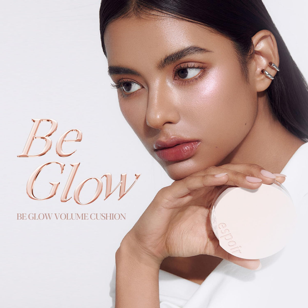 Espoir Be Glow Volume Cushion Foundation #23 Beige | Dewy & Radiant Finish for Long-Lasting Hydration, Quick and Easy Coverage, Lightweight Formula, Vegan, Korean Makeup, 0.46 oz