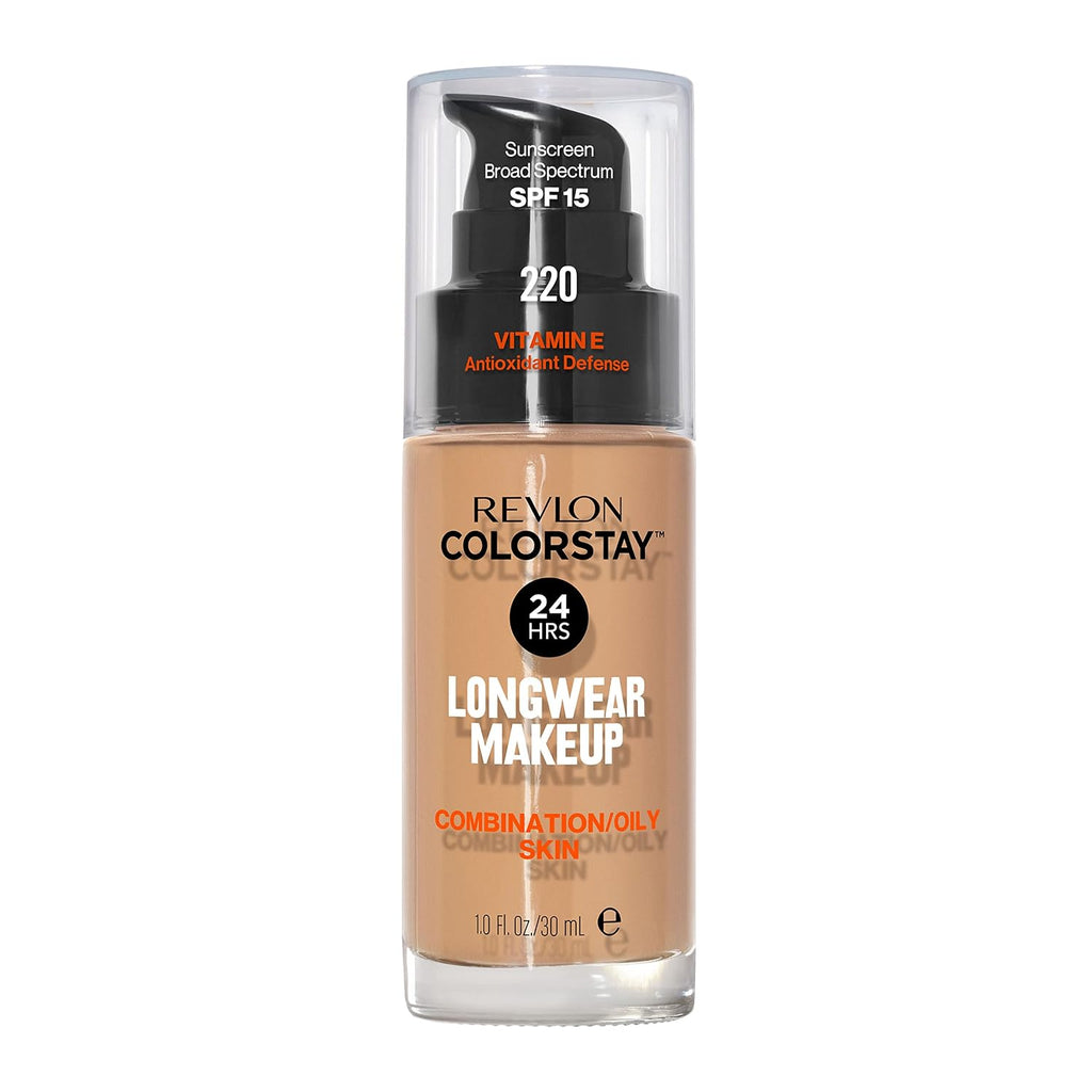Revlon Colorstay Longwear Makeup Combo/Oily, 220 Natural Beige, 1 fl oz