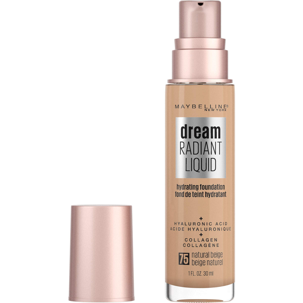 Maybelline Dream Radiant Liquid Medium Coverage Hydrating Makeup, Lightweight Liquid Foundation, Cocoa, 1 Count