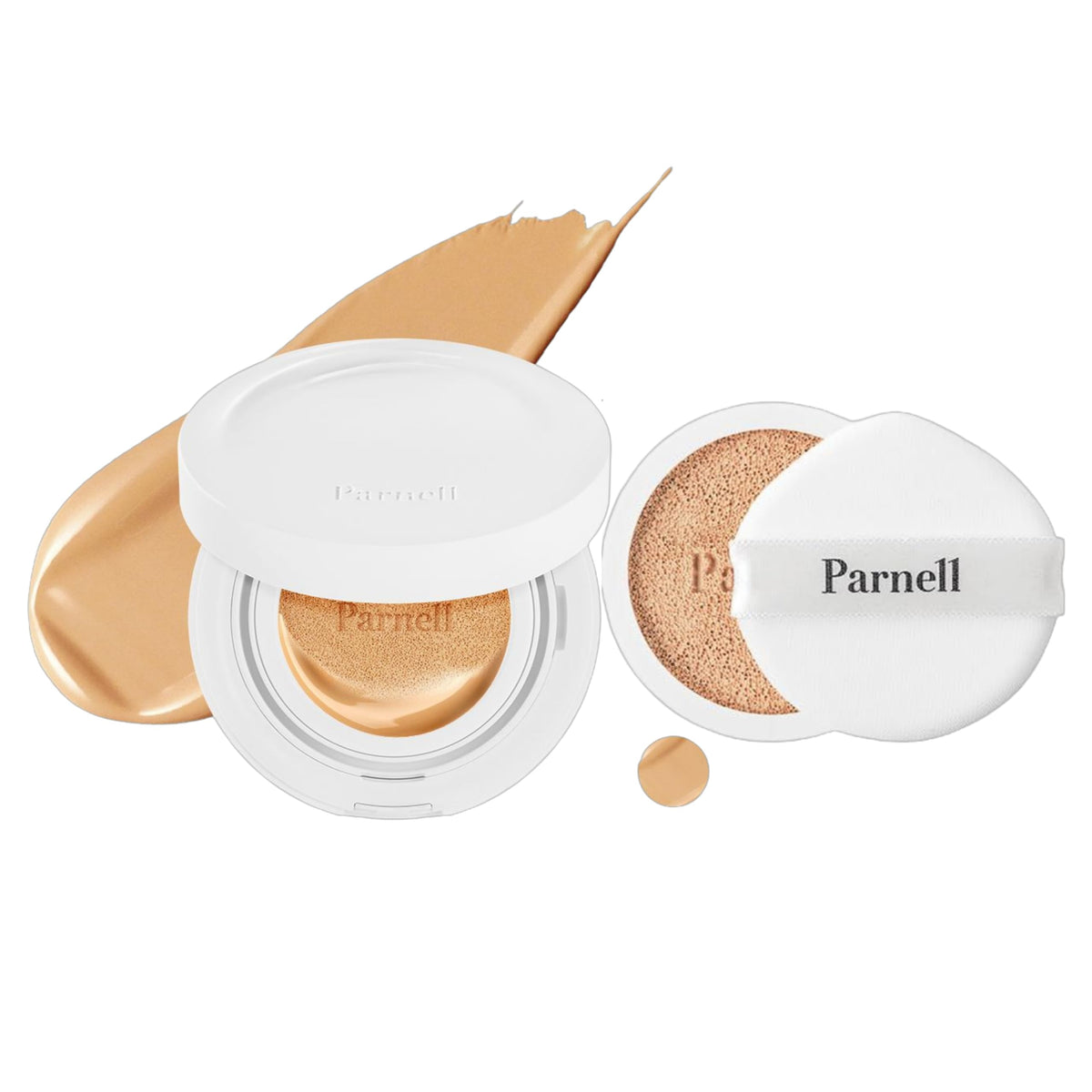 Parnell Cicamanu Serum Cushion - Moisturizing Foundation for Soothing, Coverage, Glass Skin and Lightweight for Sensitive and Dry Skin Pearl Skin (0.52 Fl Oz)(24N)