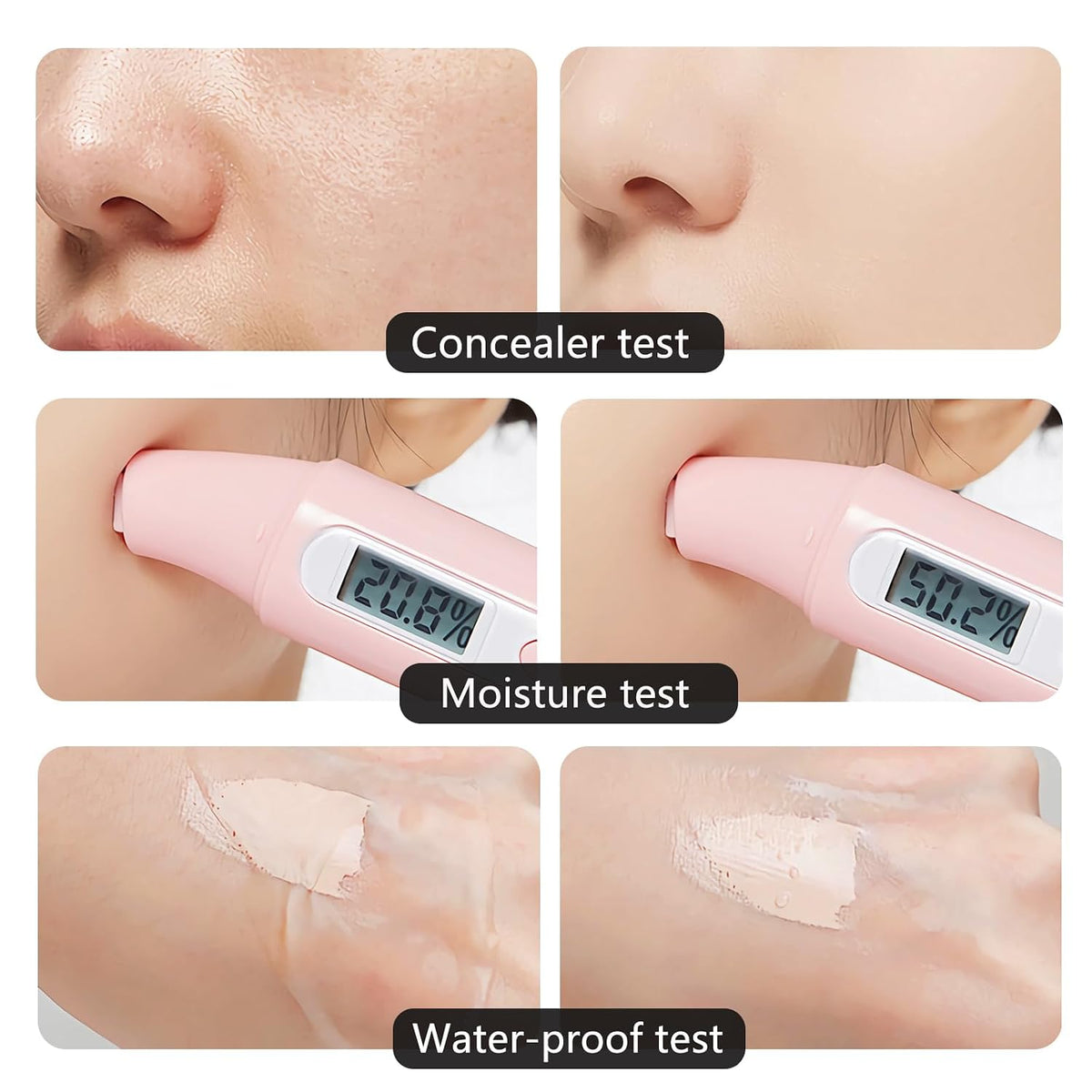 Cushion Foundation Concealer for Women, Face Makeup Air Cushion CC Cream Foundation for Mature Skin, Even Skin Tone, Tattoo Cover Up CC Cream Create A Lightweight Natural-looking Base (Natural)