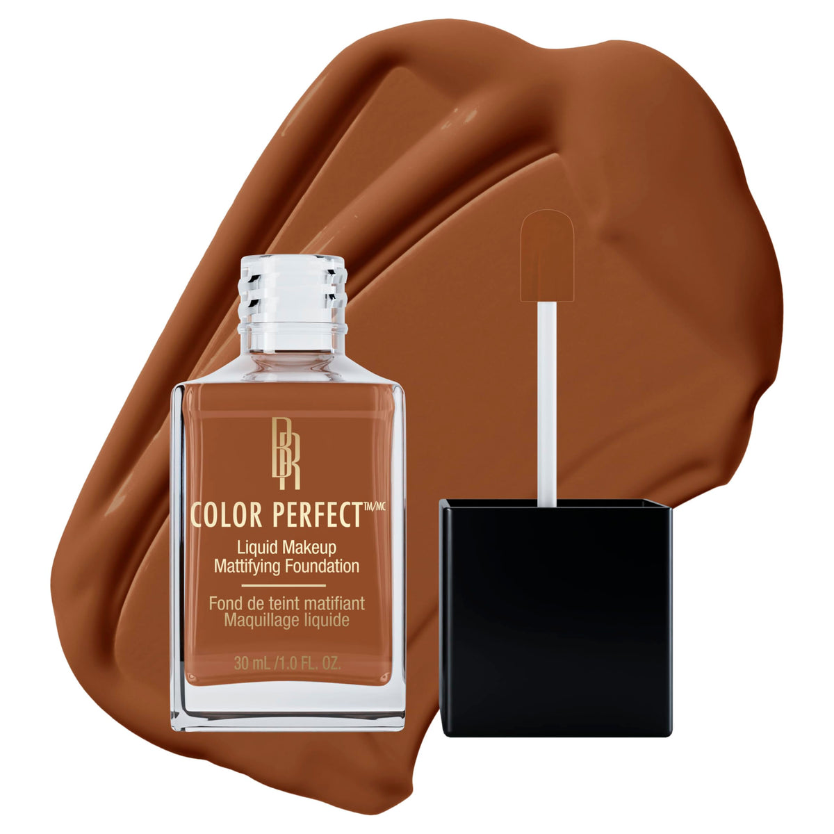 Black Radiance Color Perfect Liquid Full Coverage Foundation Makeup, Toffee, 1 Ounce