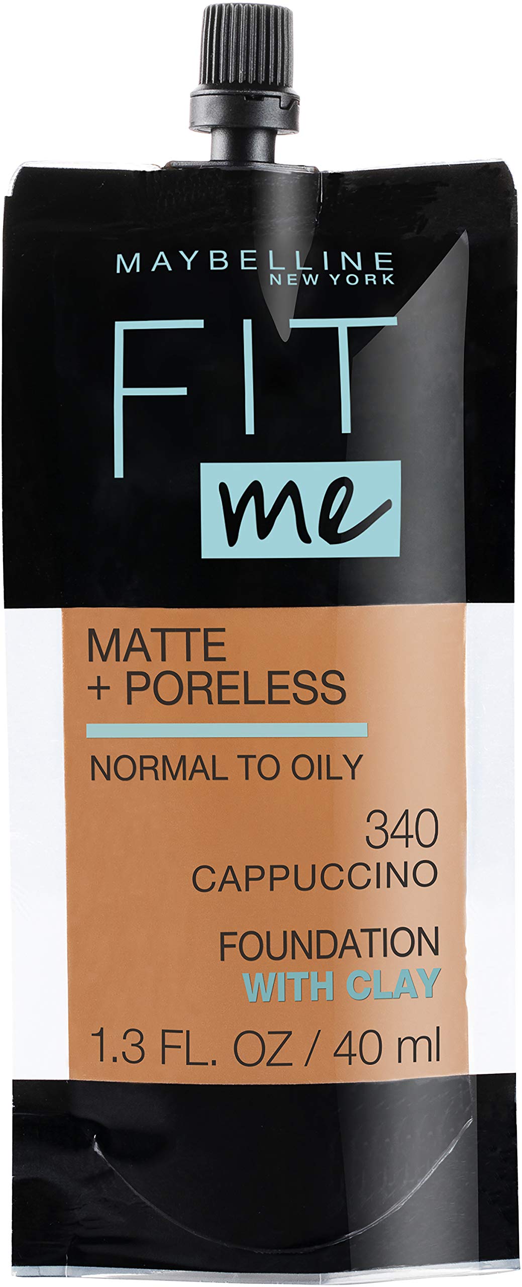 Maybelline Fit Me Matte + Poreless Liquid Oil-Free Foundation Makeup, Coconut, 1 Count (Packaging May Vary)