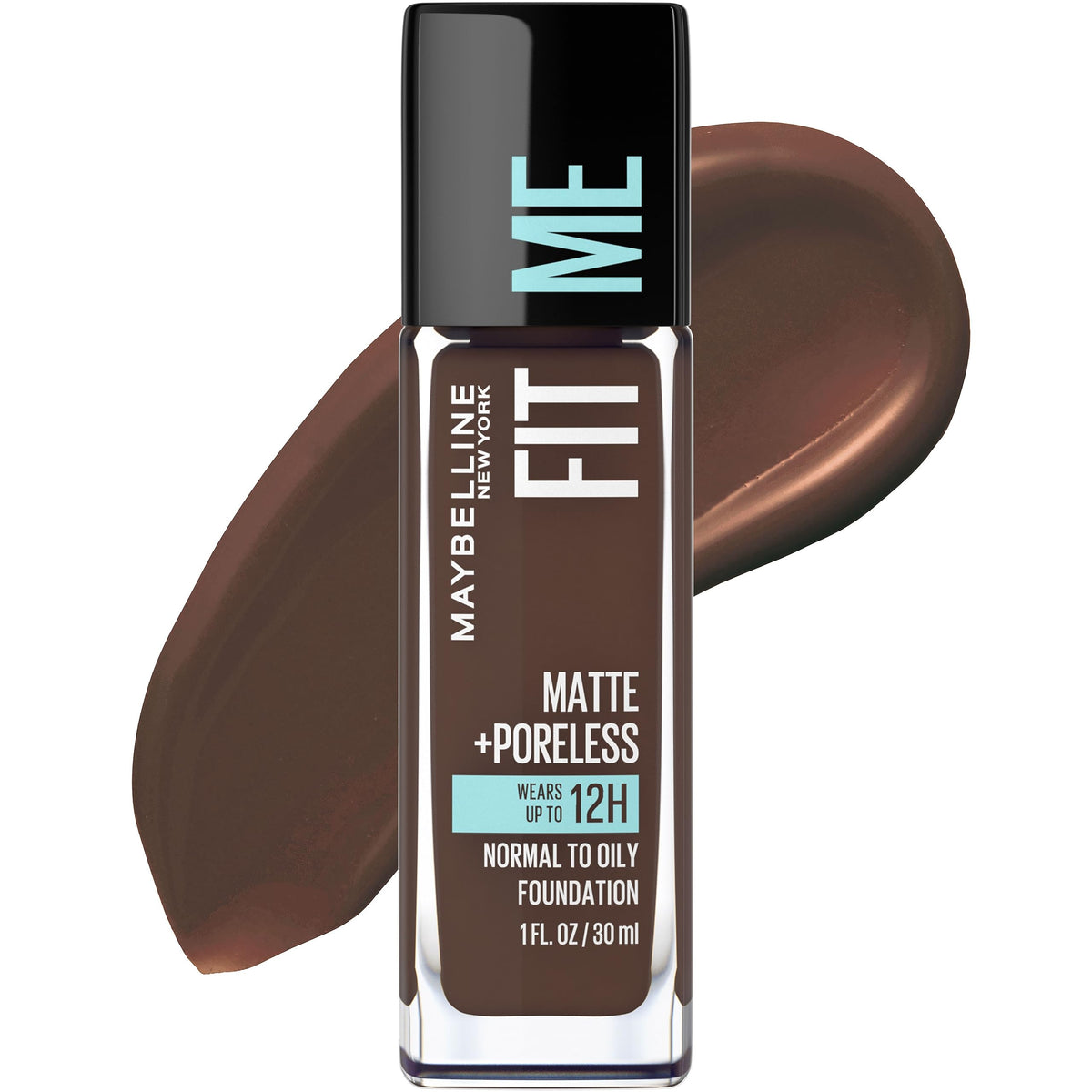 Maybelline Fit Me Matte + Poreless Liquid Oil-Free Foundation Makeup, Natural Ivory, 1 Count (Packaging May Vary)