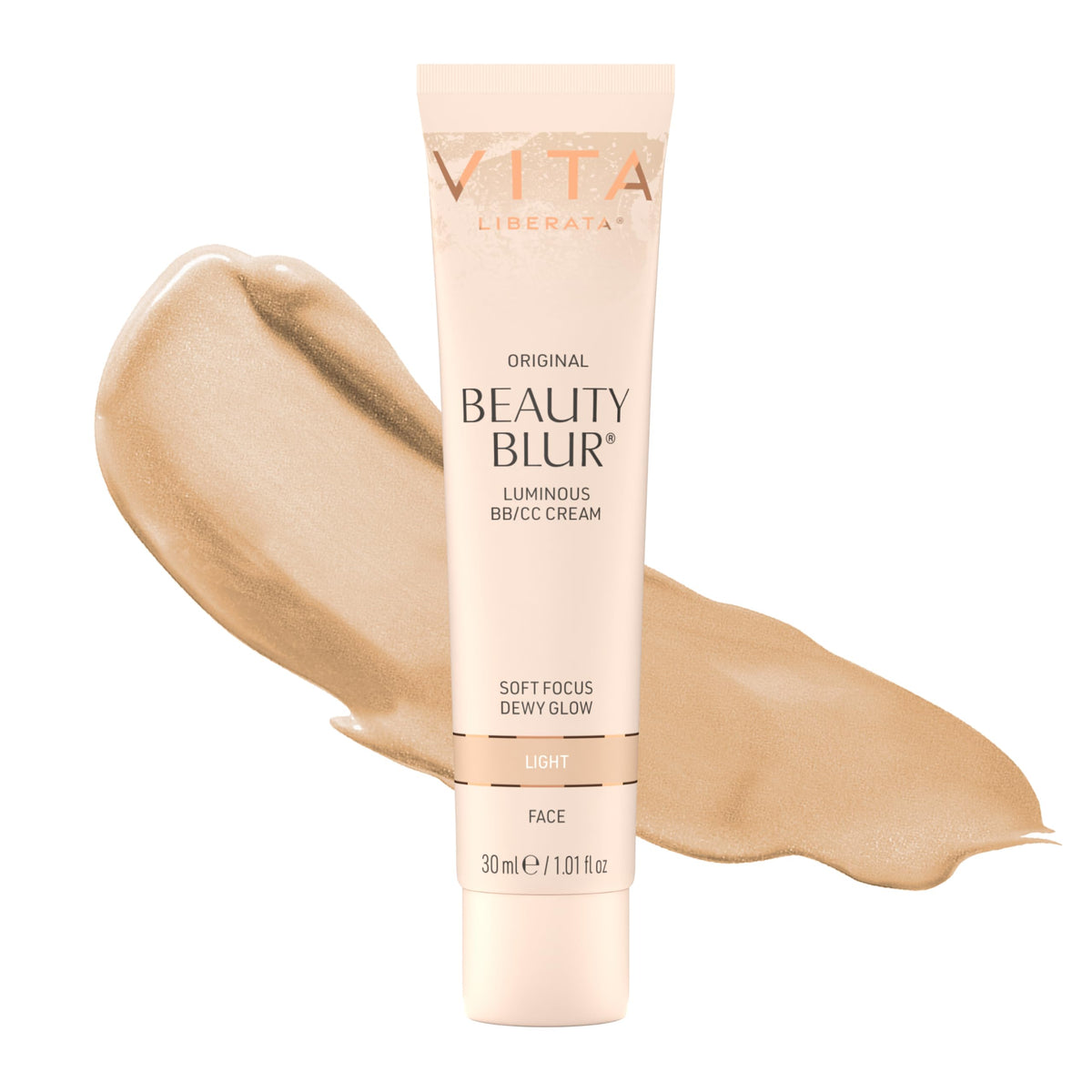 Vita Liberata Beauty Blur Face - Light, BB Cream, Hydrating Skin Finish, Radiant Glow & Flawless Complexion, 1.01 fl oz