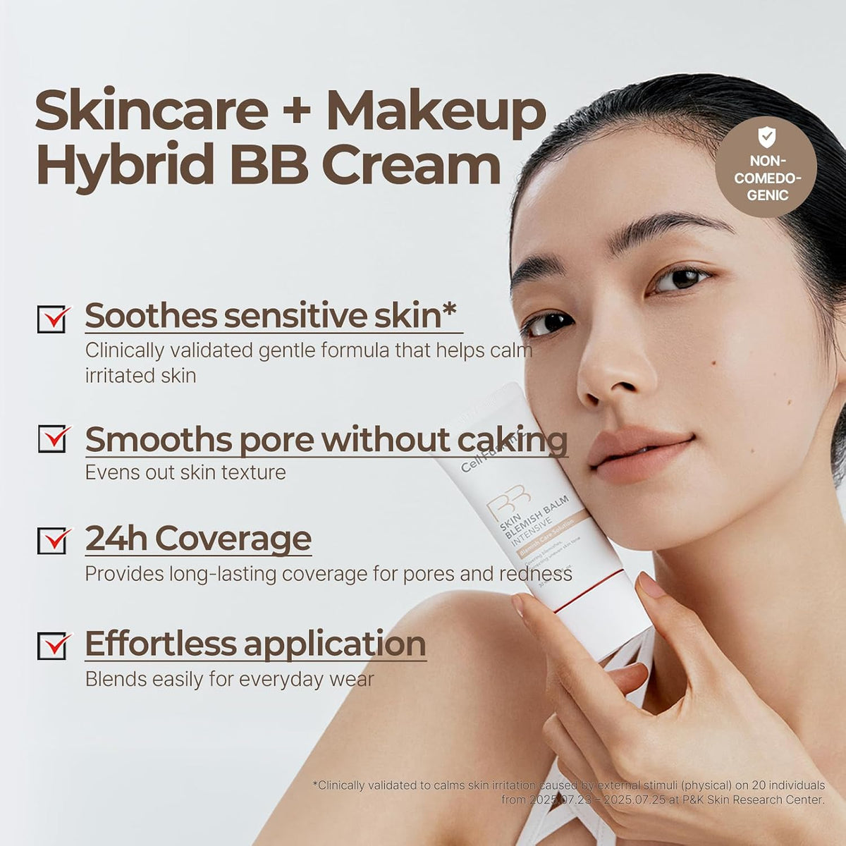 Cell Fusion C Skin Blemish Balm No.23 Signature Beige - Light/Medium, Lightweight BB Cream with Ceramide, Tinted Moisturizer for Sensitive Skin, SPF-Free, Korean Makeup, 1.01 fl.oz.