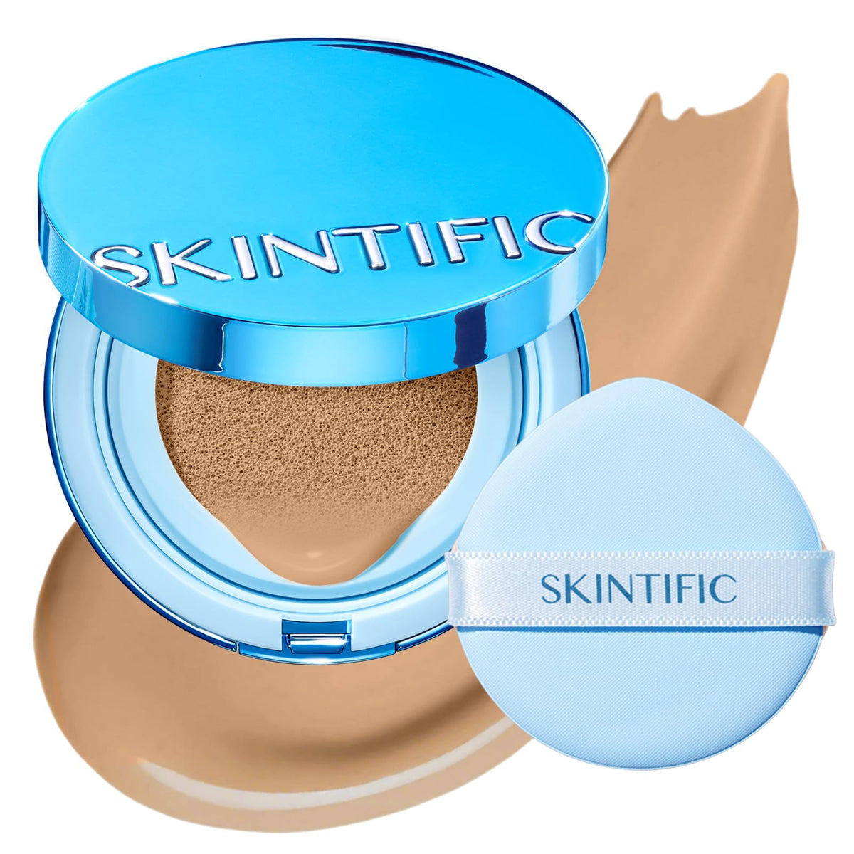 SKINTIFIC Velvet Matte Cushion Foundation Blue #02 Ivory