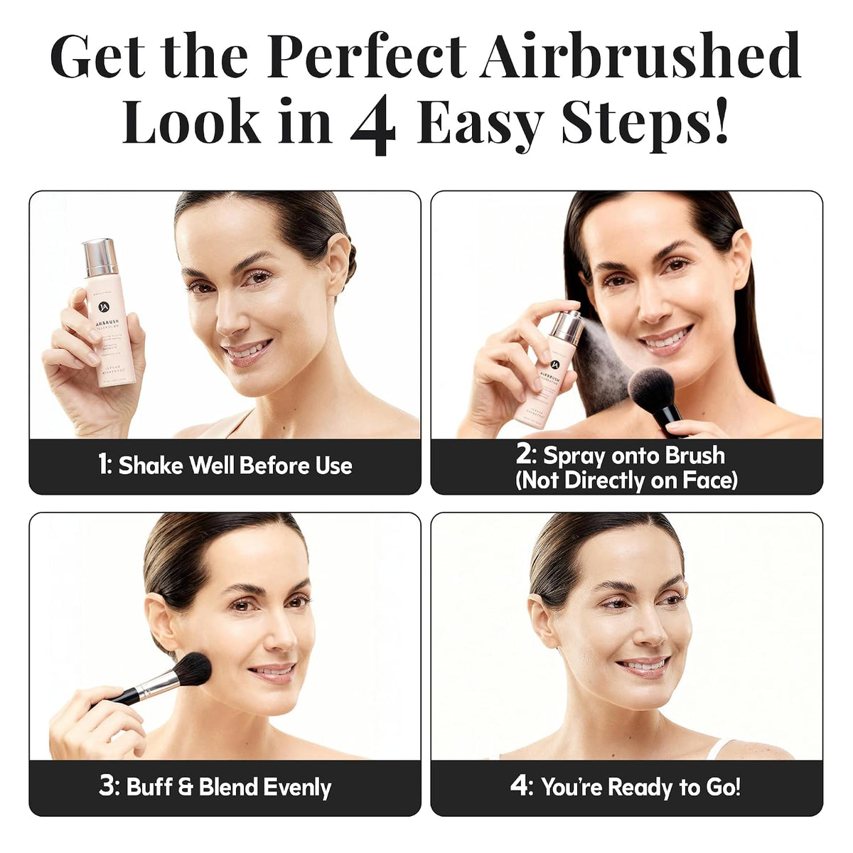Jerome Alexander Magic Minerals Airbrush Foundation 2pc Set - Light Medium