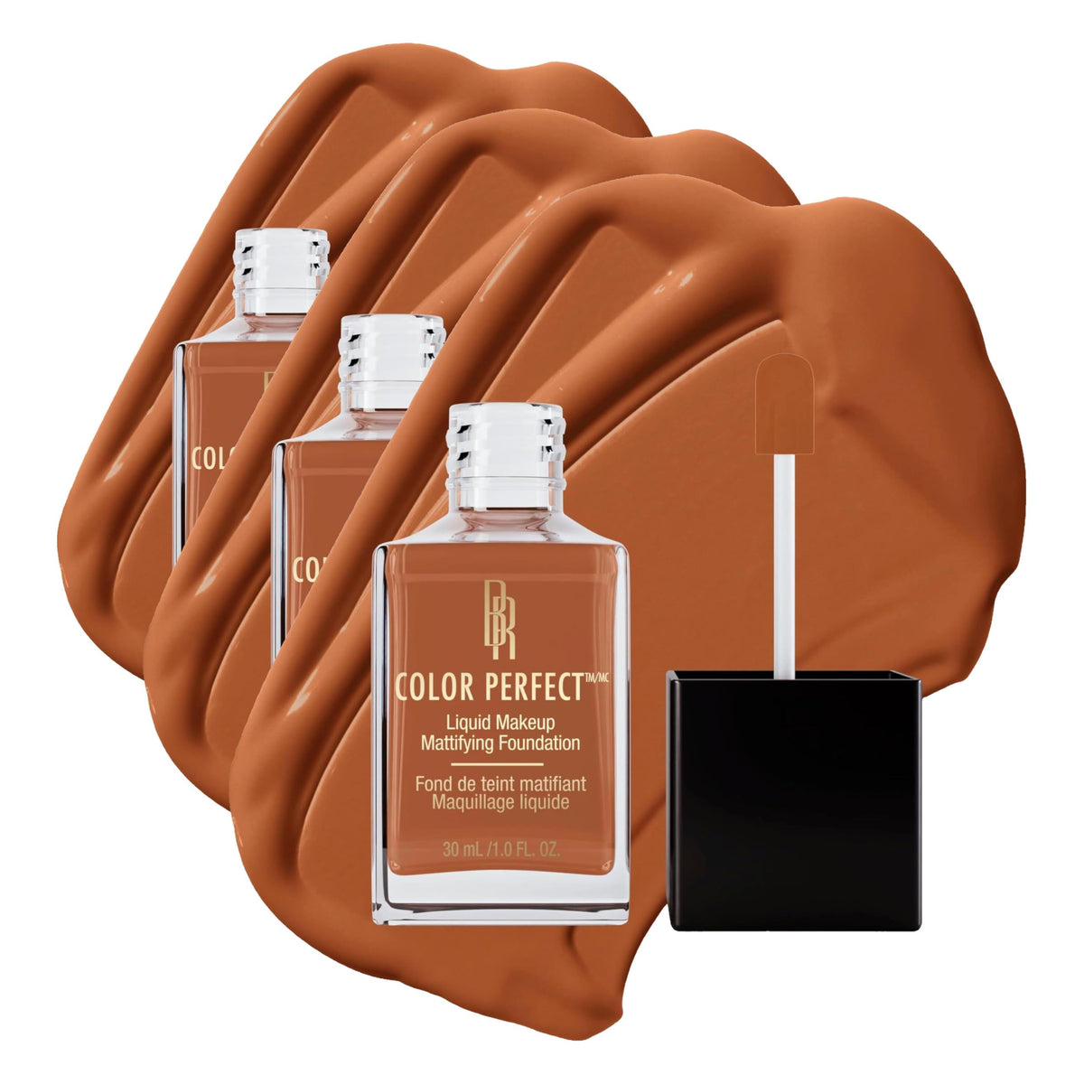Black Radiance Color Perfect Liquid Full Coverage Foundation Makeup, Toffee, 1 Ounce