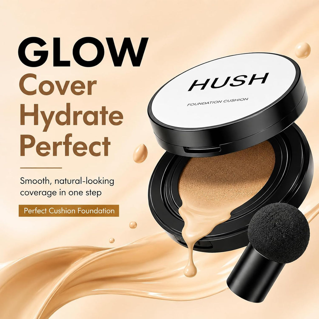 Perfect Cushion Foundation No.23 Natural Beige for Light with Neutral Skin Tone，Cosmetic Glow Foundation，Air Cushion CC Cream - Easy Application for All Skin Types