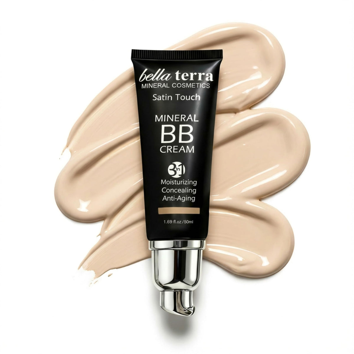 Bellaterra Cosmetics BB Cream – Tinted Moisturizer & Mineral Foundation Makeup, Light 102 – Lightweight, Oil-Free, Buildable Coverage, Matte Finish, Anti-Aging Concealer, Clean Beauty, 1.69 oz