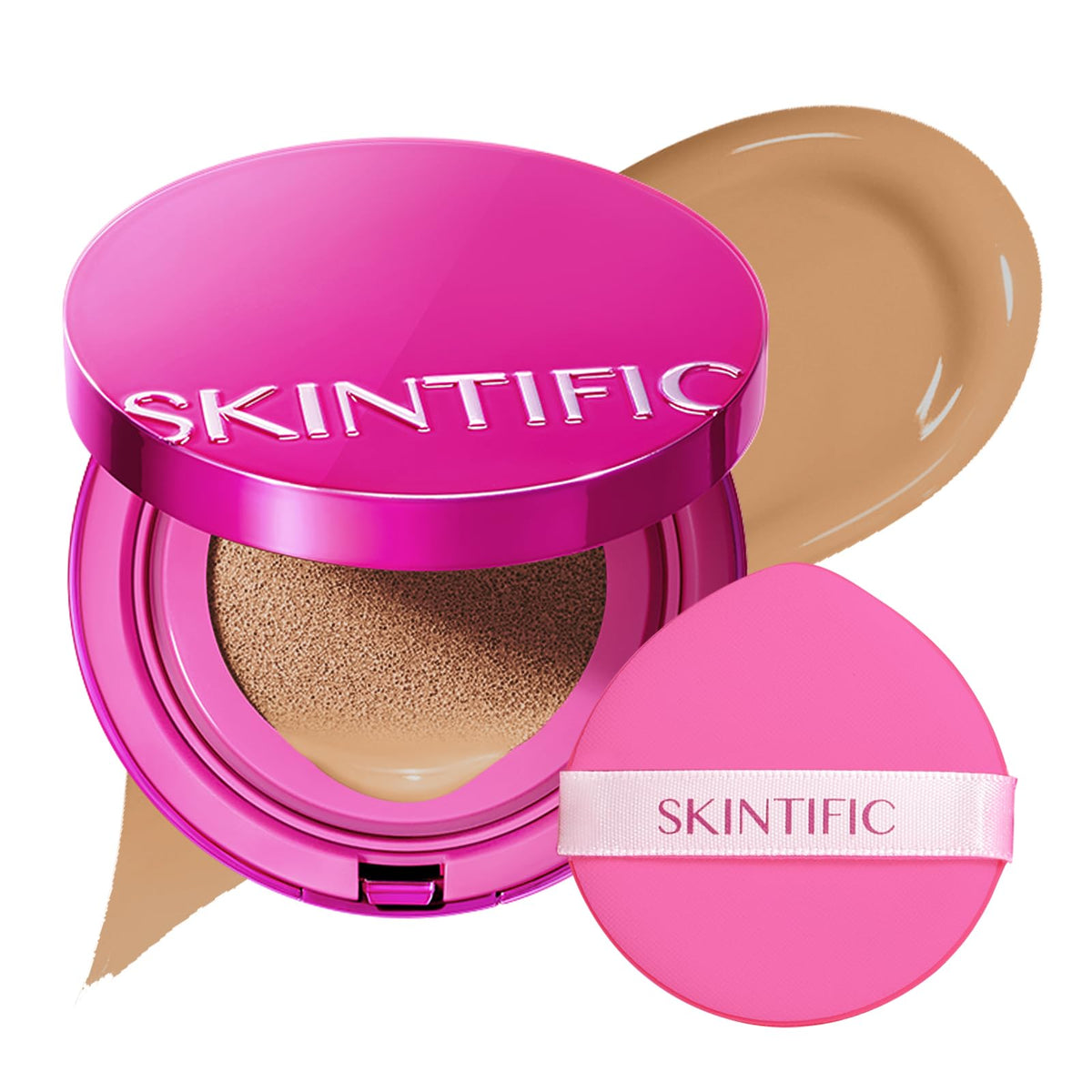 SKINTIFIC Pink Cushion Foundation Natural Glow 02 Ivory