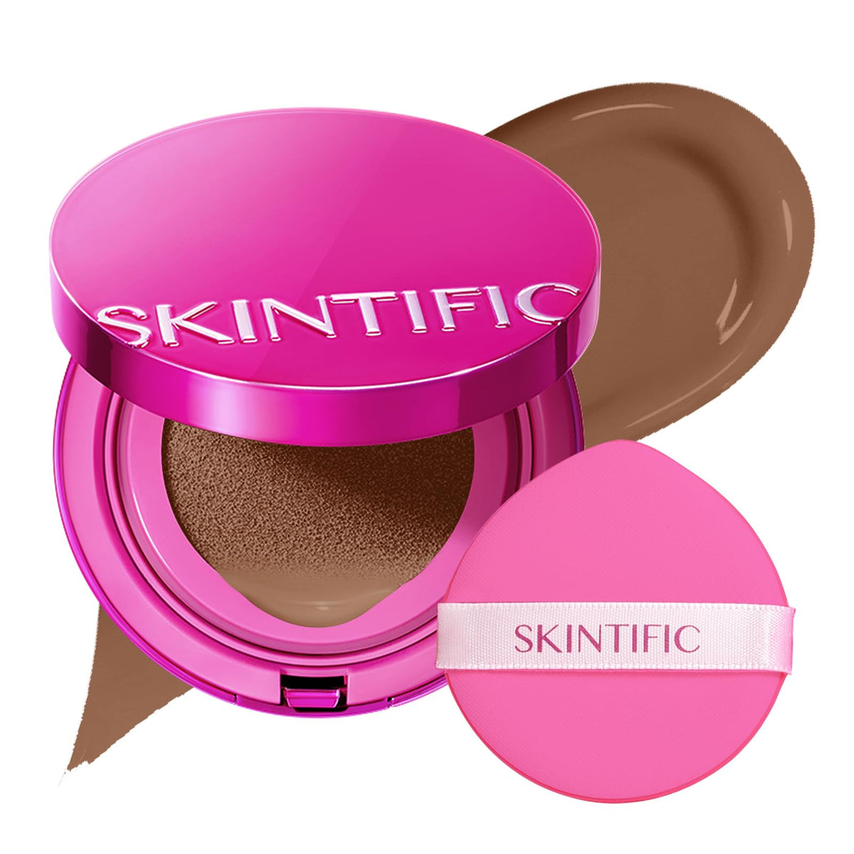 SKINTIFIC Pink Cushion Foundation Natural Glow 02 Ivory