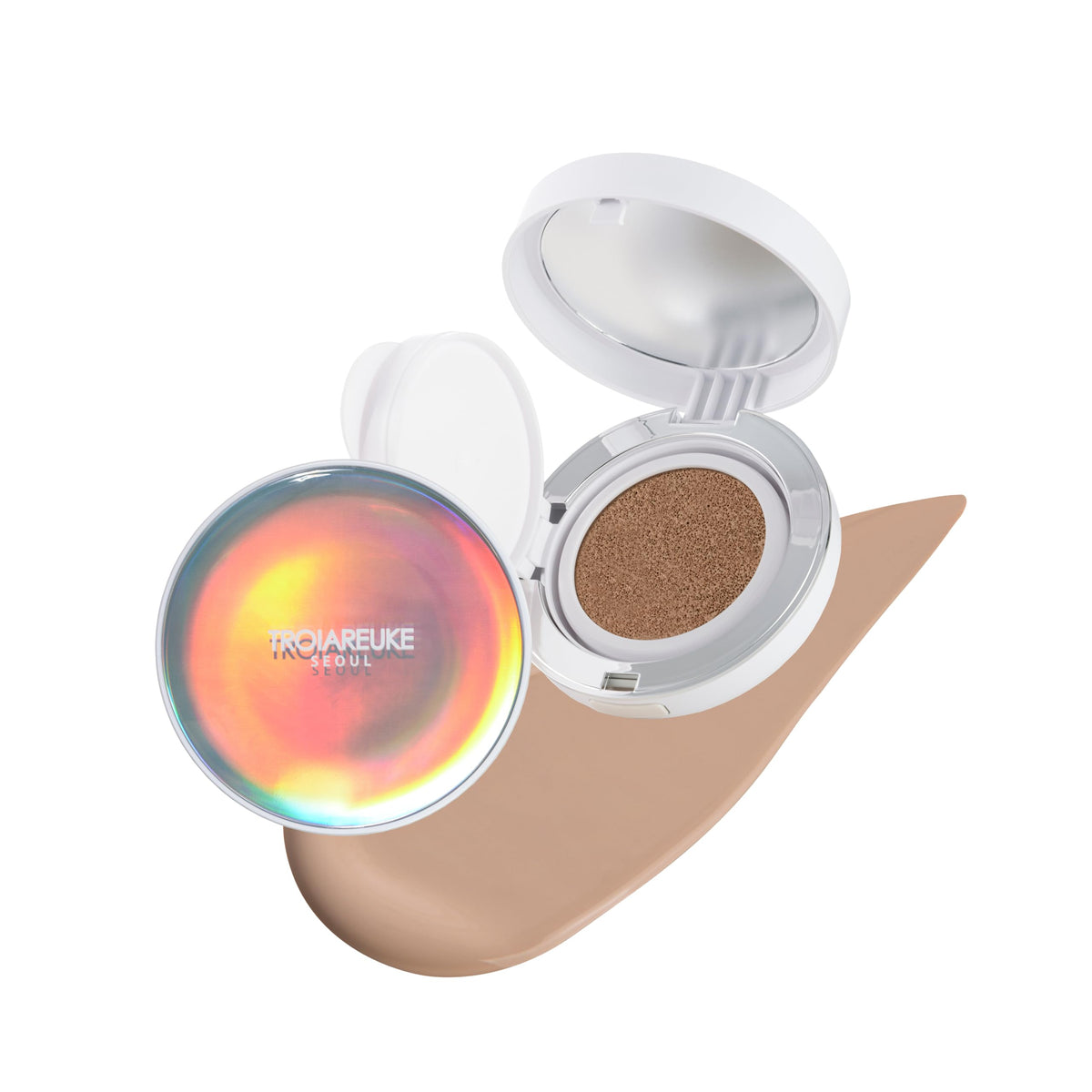 TROIAREUKE Seoul Bridal Cushion Foundation(21,Pink Beige), Korean Cushion