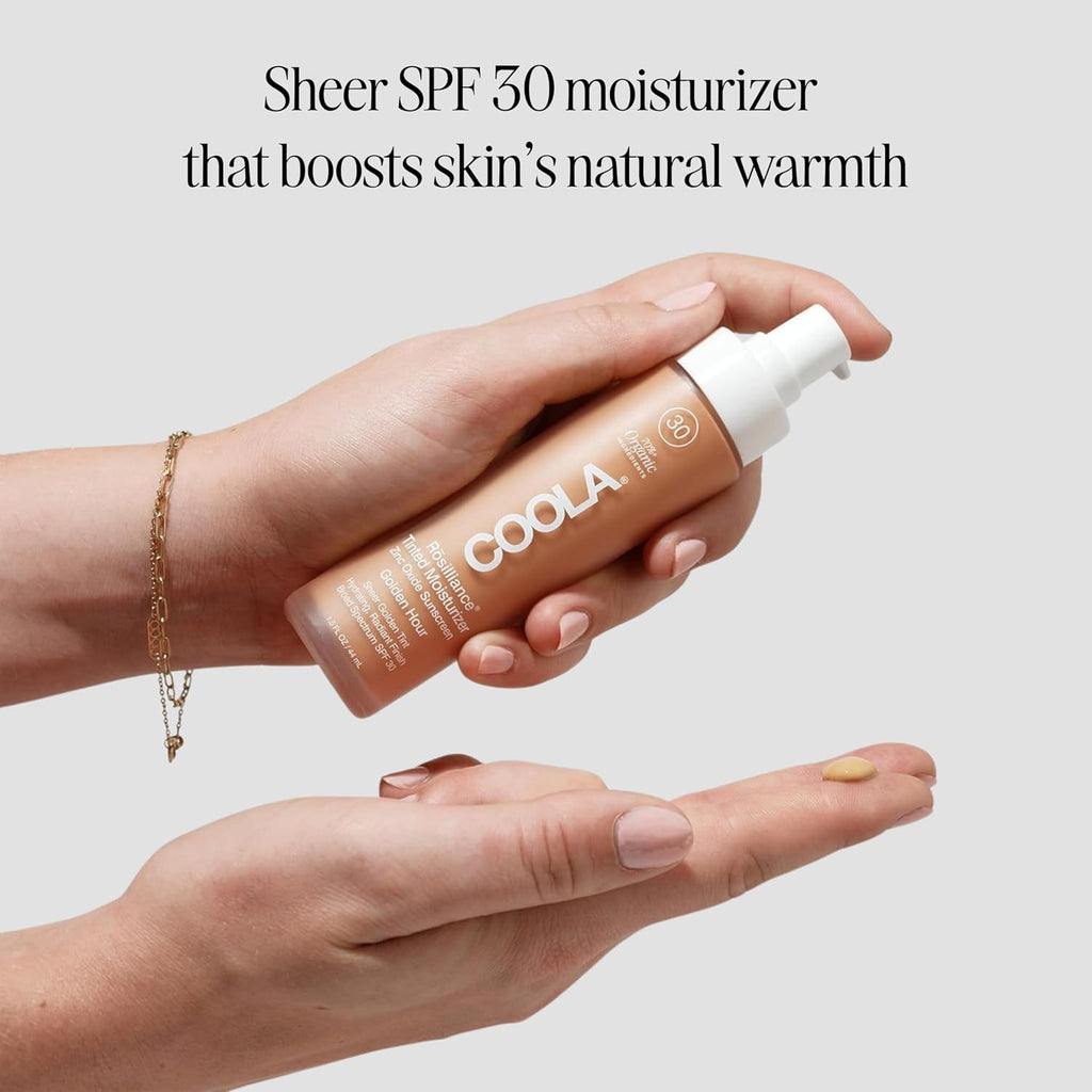 COOLA Organic Rosilliance Tinted Moisturizer with SPF 30, Dermatologist Tested, 1.5 FL Oz