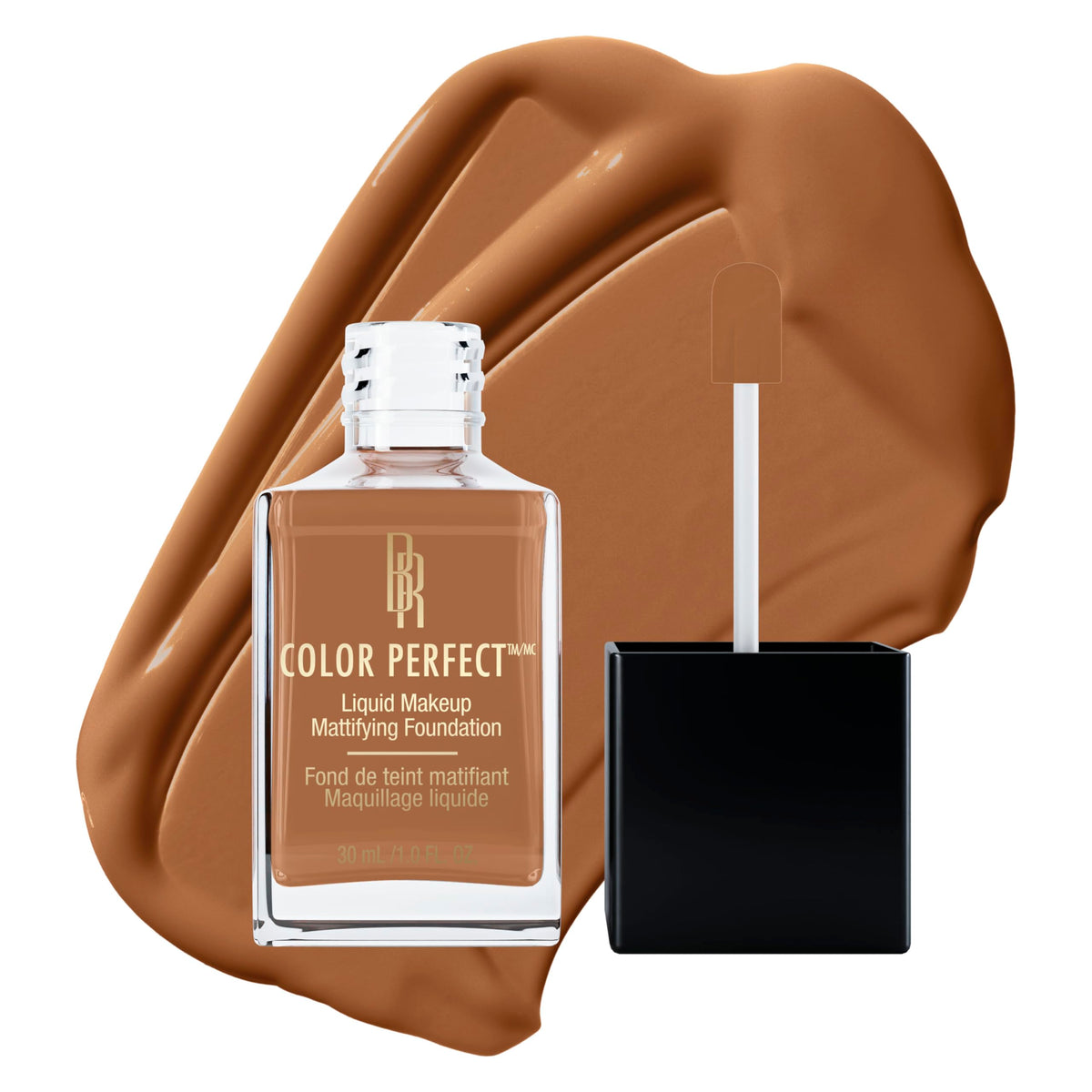 Black Radiance Color Perfect Liquid Full Coverage Foundation Makeup, Toffee, 1 Ounce