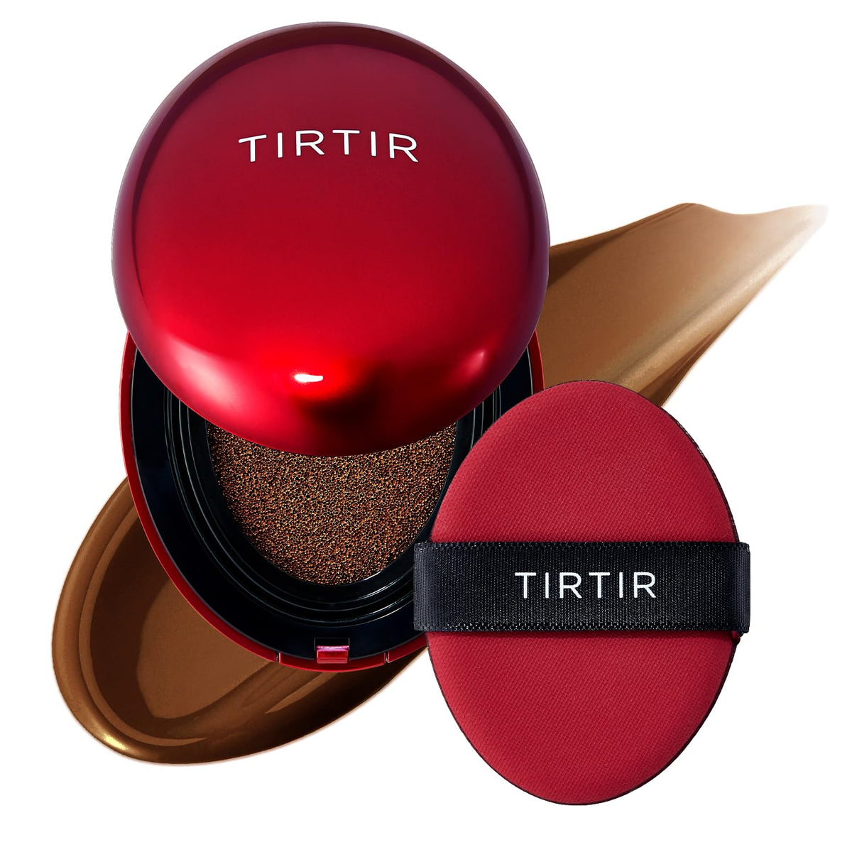 TIRTIR Mask Fit Red Cushion Foundation | Full coverage, Weightless, Skin fit, Satin Glow Finish, Korean Makeup BB Foundation, beauty, Tattoo cover up, Buildable (#23N Sand, 0.63 Fl Oz)