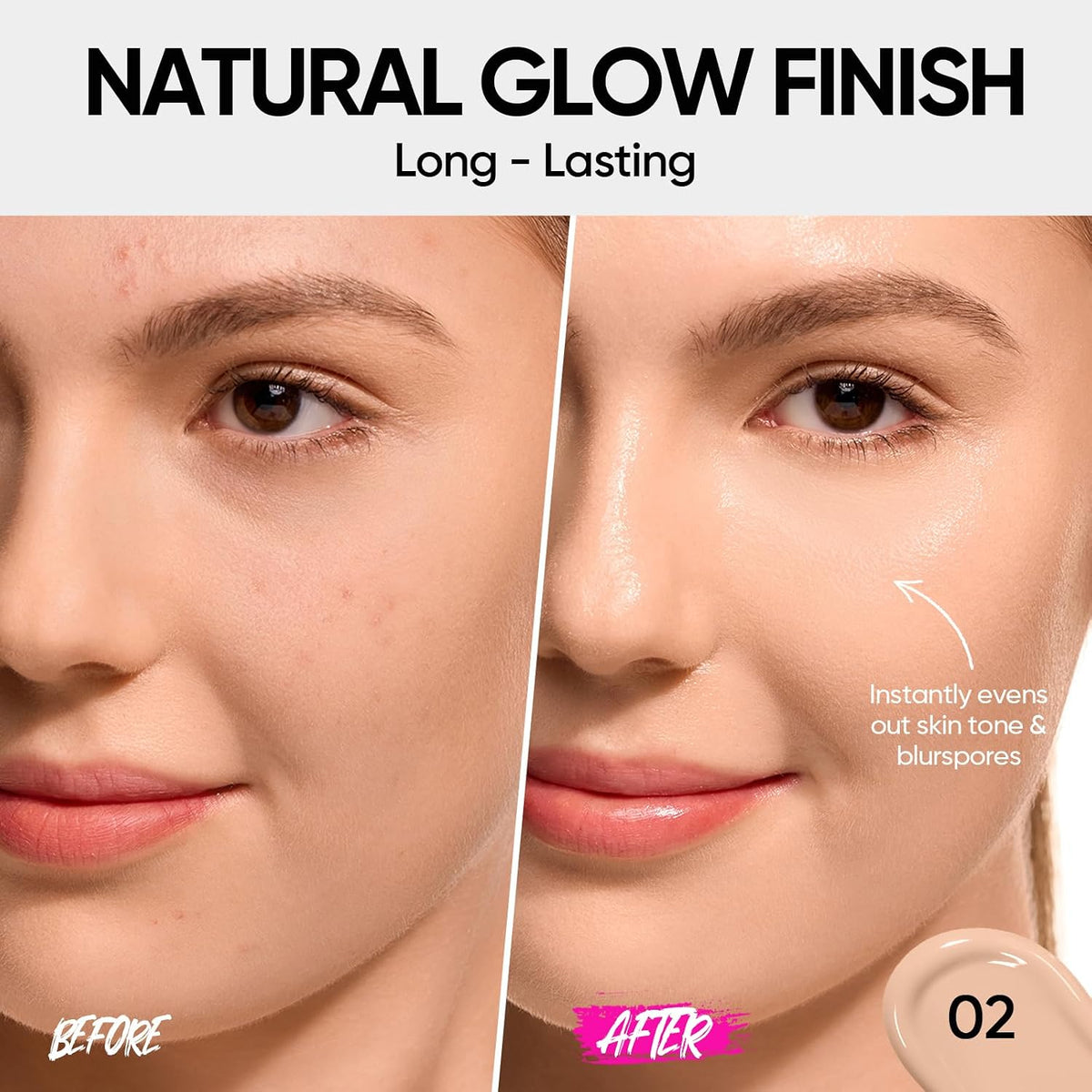 SKINTIFIC Pink Cushion Foundation Natural Glow 02 Ivory