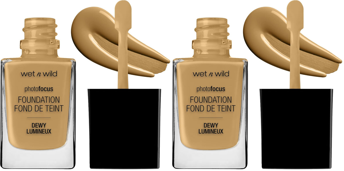 wet n wild Photo Focus Dewy Liquid Foundation Makeup, Soft Beige (Packaging May vary)