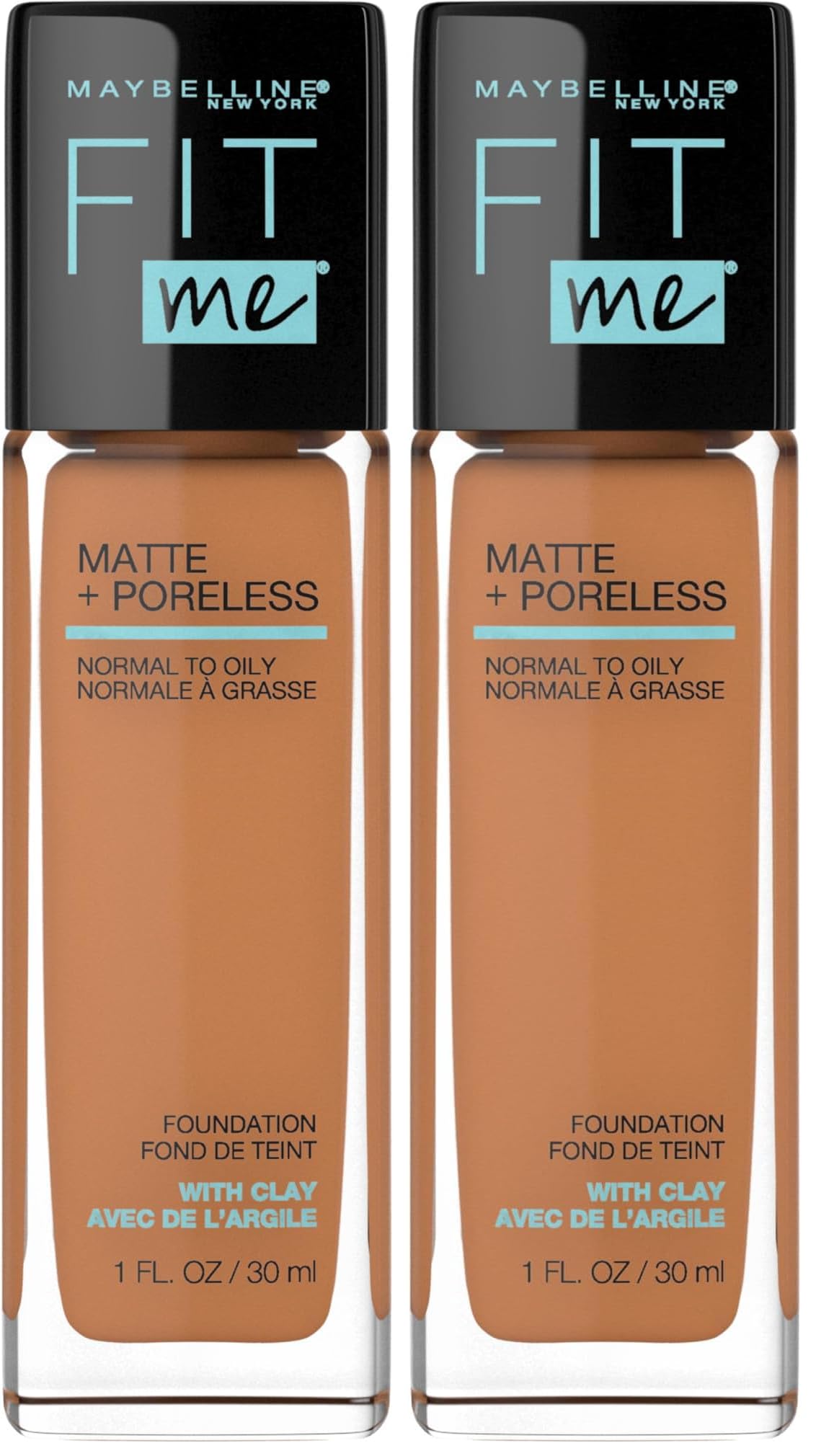 Maybelline Fit Me Matte + Poreless Liquid Oil-Free Foundation Makeup, Coconut, 1 Count (Packaging May Vary)
