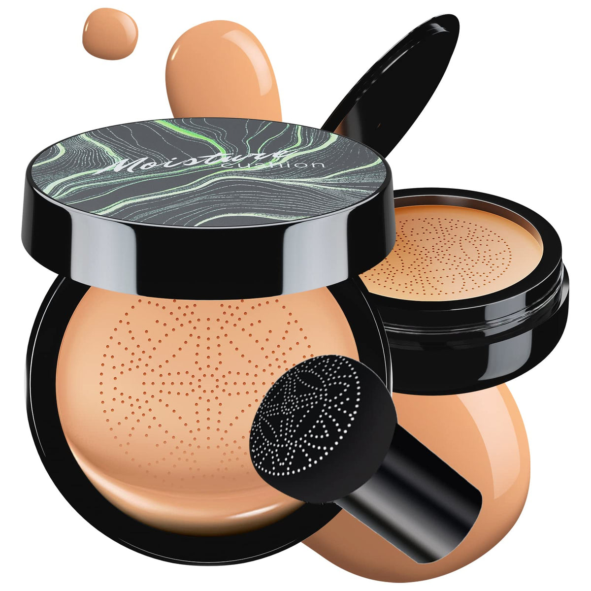 Cushion Foundation for Women CC Cream Concealer Waterproof Buff Beige