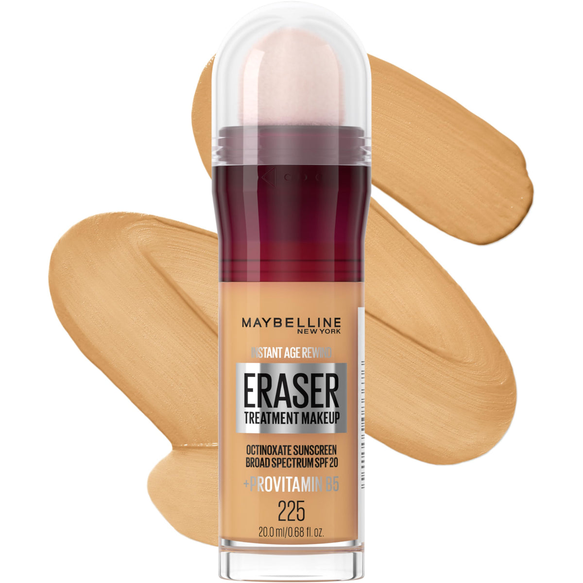 Maybelline Instant Age Rewind Eraser Foundation with SPF 20 and Moisturizing ProVitamin B5, 300, 1 Count (Packaging May Vary)