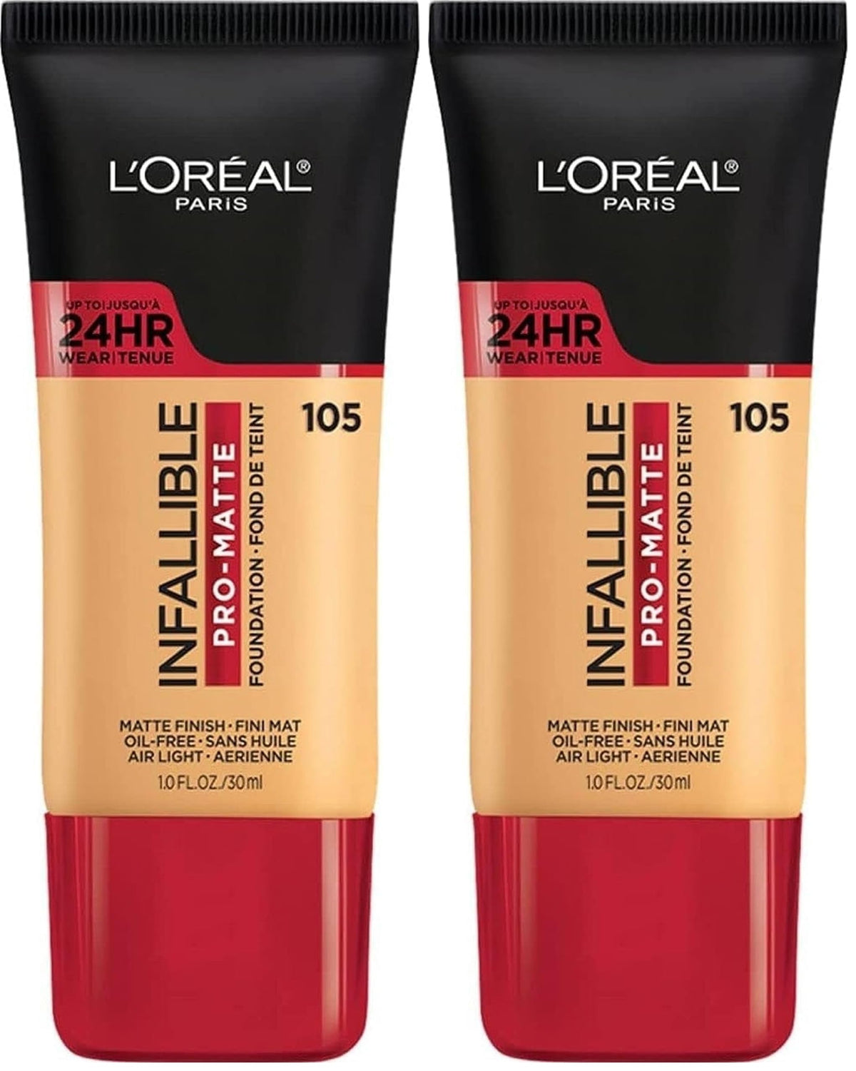 L'Oreal Paris Cosmetics Makeup Infallible Pro-Matte Liquid Longwear Foundation, Shell Beige, 1 fl oz.