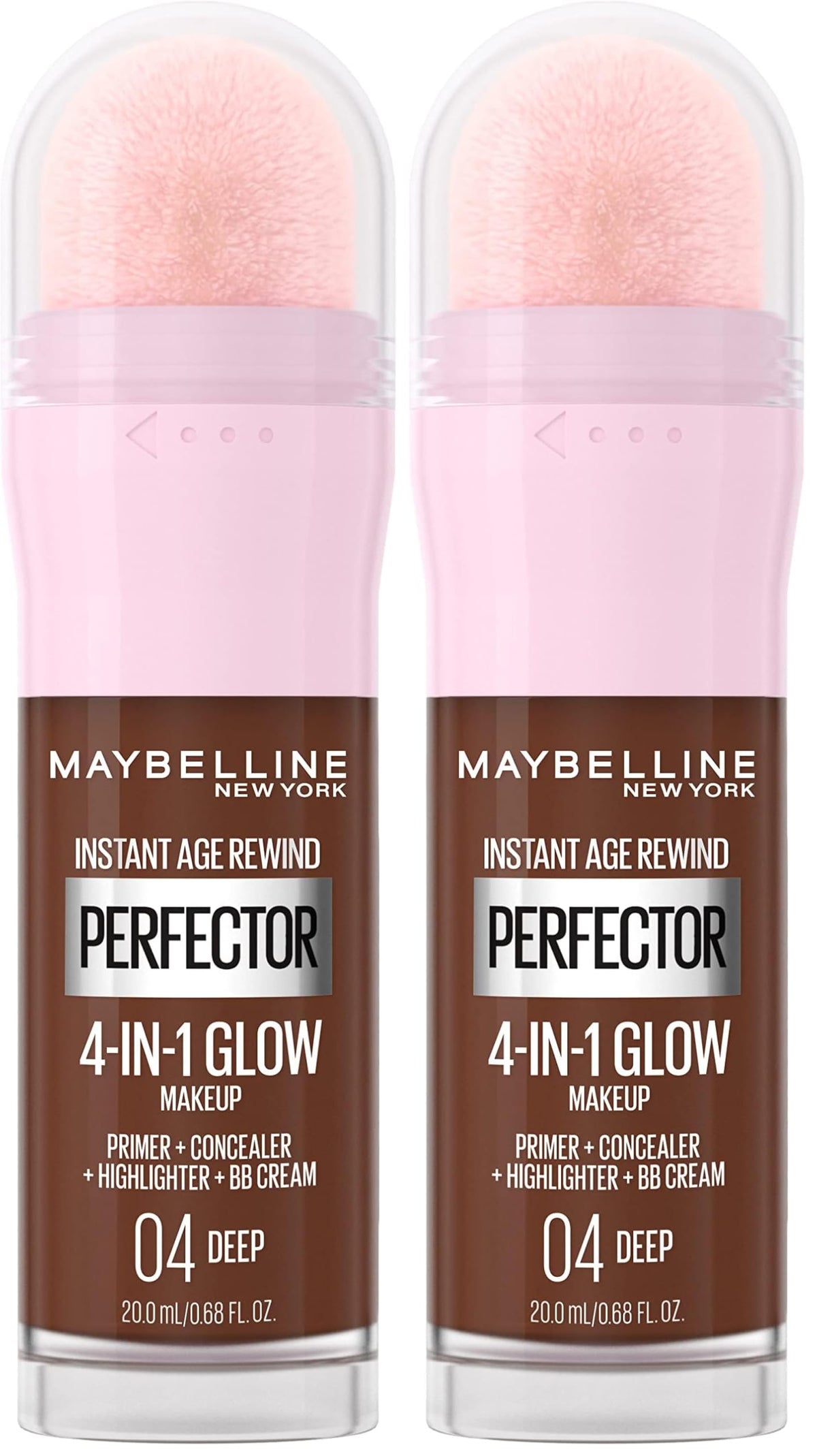 Maybelline New York Instant Age Rewind Instant Perfector 4-In-1 Glow Makeup - Primer, Concealer, Highlighter and BB Cream in 1, Fair/Light, 0.68 fl oz