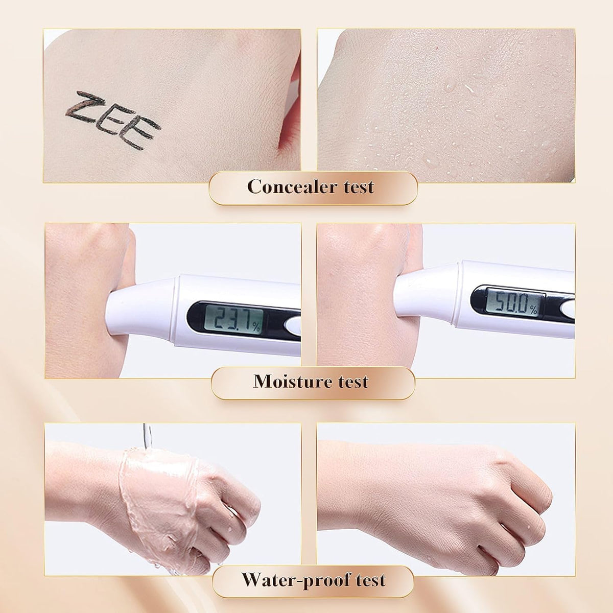 Cushion Foundation Concealer Full Coverage CC Cream, Natural