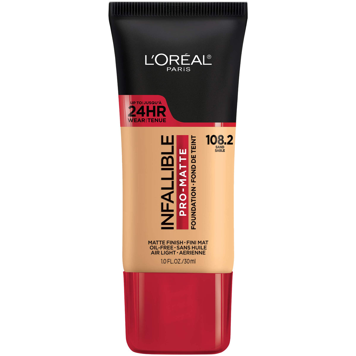 L'Oreal Paris Cosmetics Makeup Infallible Pro-Matte Liquid Longwear Foundation, Shell Beige, 1 fl oz.