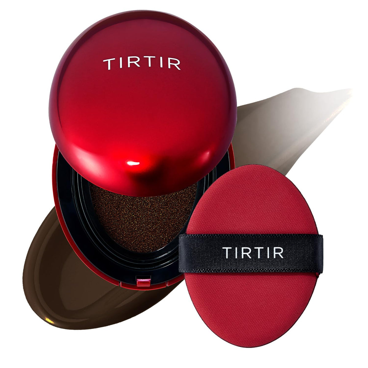 TIRTIR Mask Fit Red Cushion Foundation | Full coverage, Weightless, Skin fit, Satin Glow Finish, Korean Makeup BB Foundation, beauty, Tattoo cover up, Buildable (#21N Ivory, 0.63 Fl Oz)