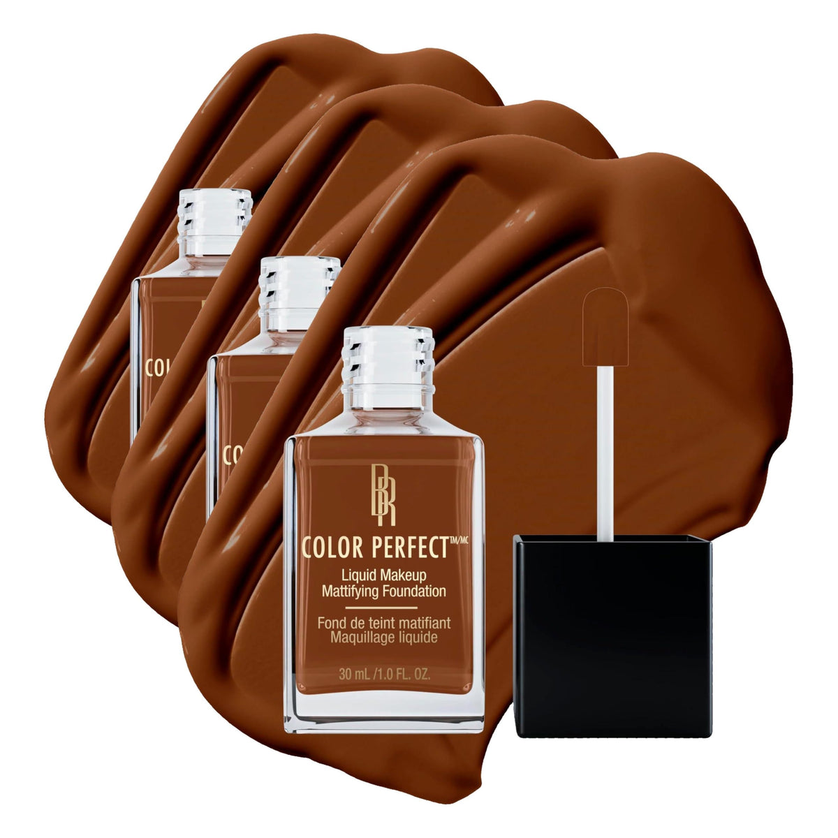 Black Radiance Color Perfect Liquid Full Coverage Foundation Makeup, Toffee, 1 Ounce