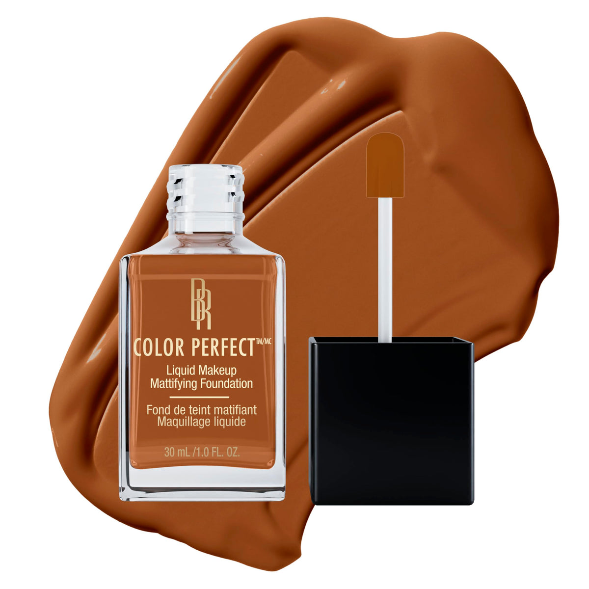 Black Radiance Color Perfect Liquid Full Coverage Foundation Makeup, Toffee, 1 Ounce