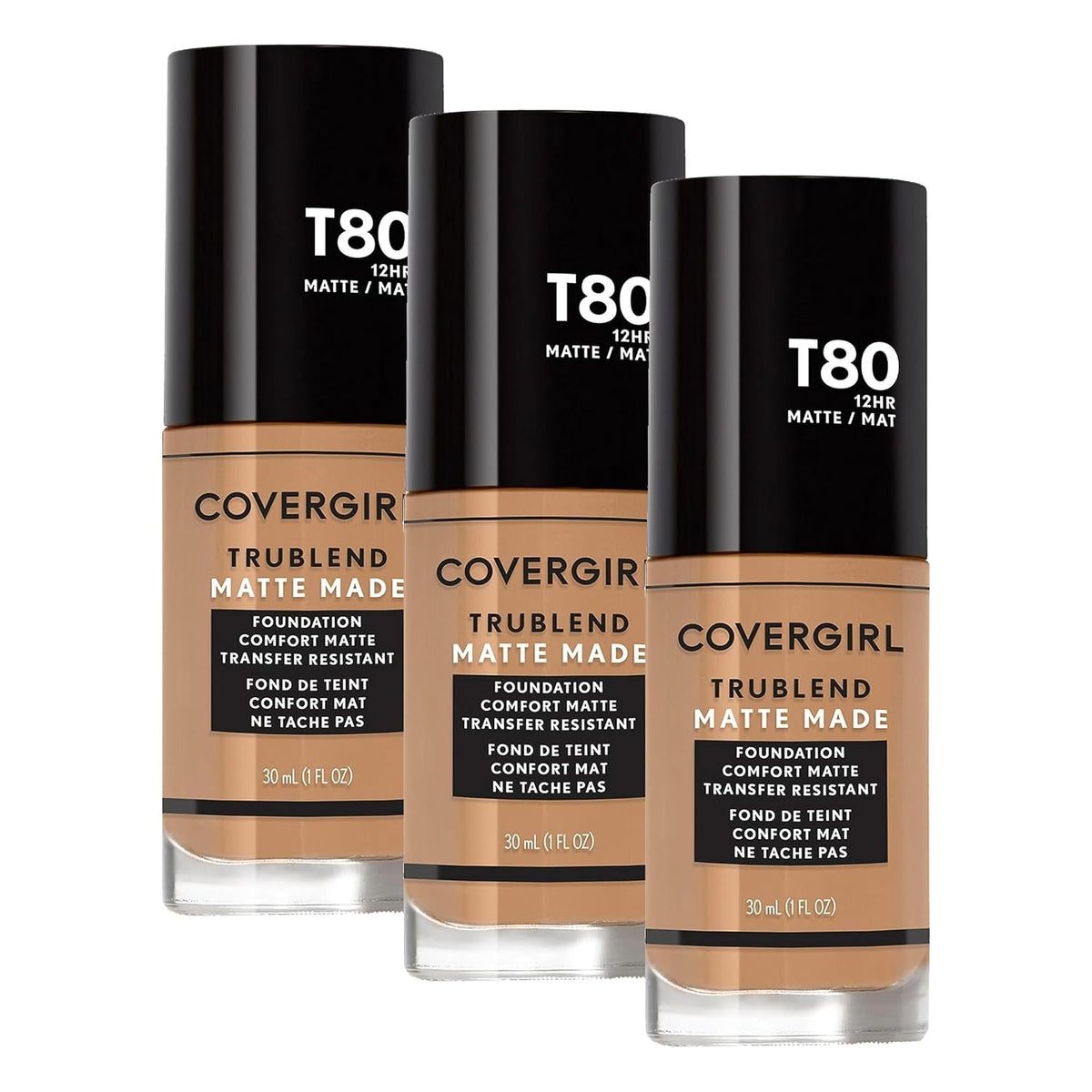 COVERGIRL TruBlend Matte Made Liquid Foundation, Classic Ivory, 1 Fl Oz (Pack of 1)