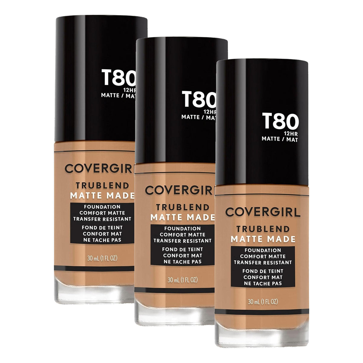 COVERGIRL TruBlend Matte Made Liquid Foundation, Classic Ivory, 1 Fl Oz (Pack of 1)