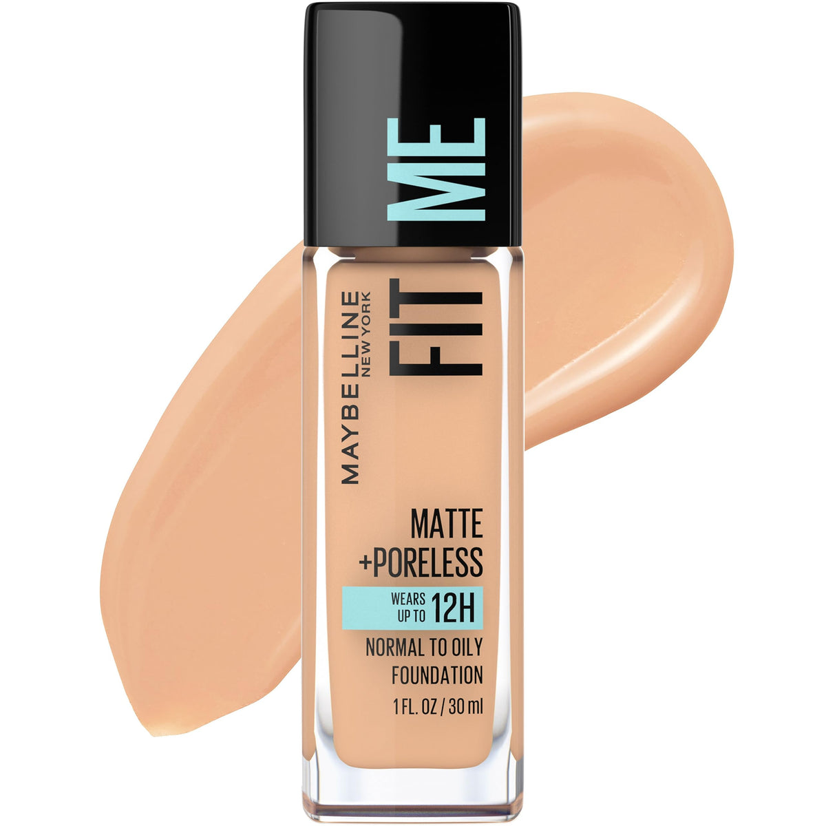Maybelline Fit Me Matte + Poreless Liquid Oil-Free Foundation Makeup, Natural Ivory, 1 Count (Packaging May Vary)