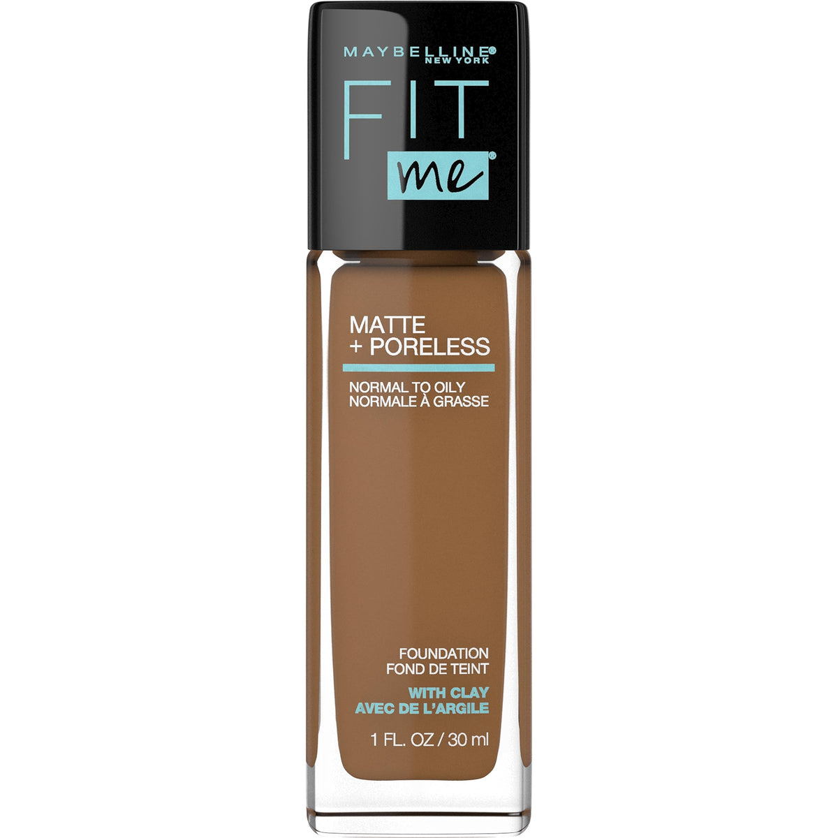 Maybelline Fit Me Matte + Poreless Liquid Oil-Free Foundation Makeup, Coconut, 1 Count (Packaging May Vary)