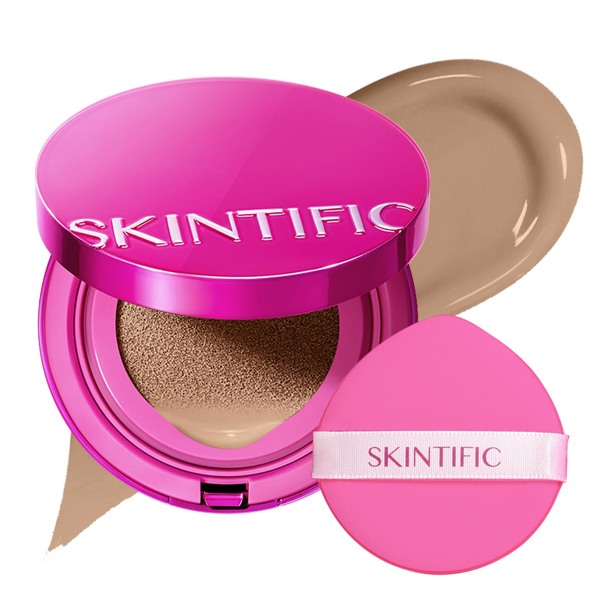 SKINTIFIC Pink Cushion Foundation Natural Glow 02 Ivory