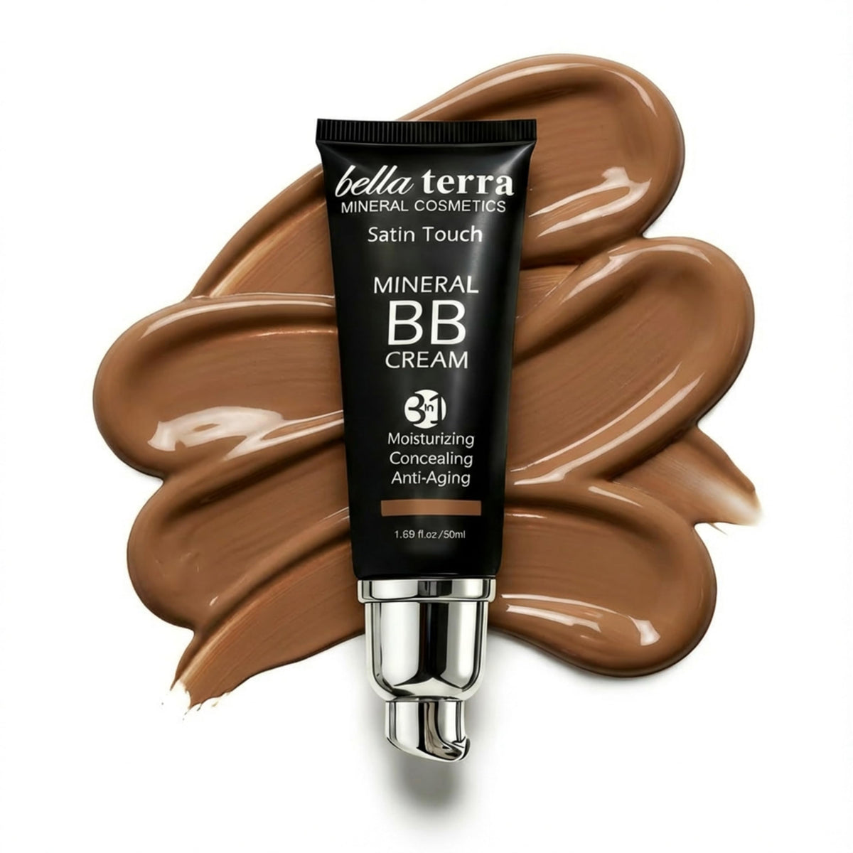 Bellaterra Cosmetics BB Cream – Tinted Moisturizer & Mineral Foundation Makeup, Light 102 – Lightweight, Oil-Free, Buildable Coverage, Matte Finish, Anti-Aging Concealer, Clean Beauty, 1.69 oz