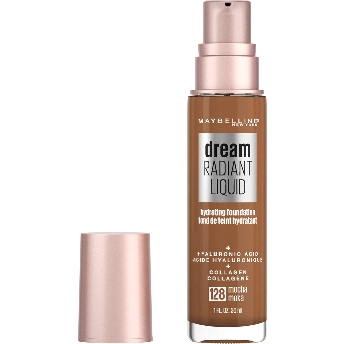 Maybelline Dream Radiant Liquid Medium Coverage Hydrating Makeup, Lightweight Liquid Foundation, Cocoa, 1 Count