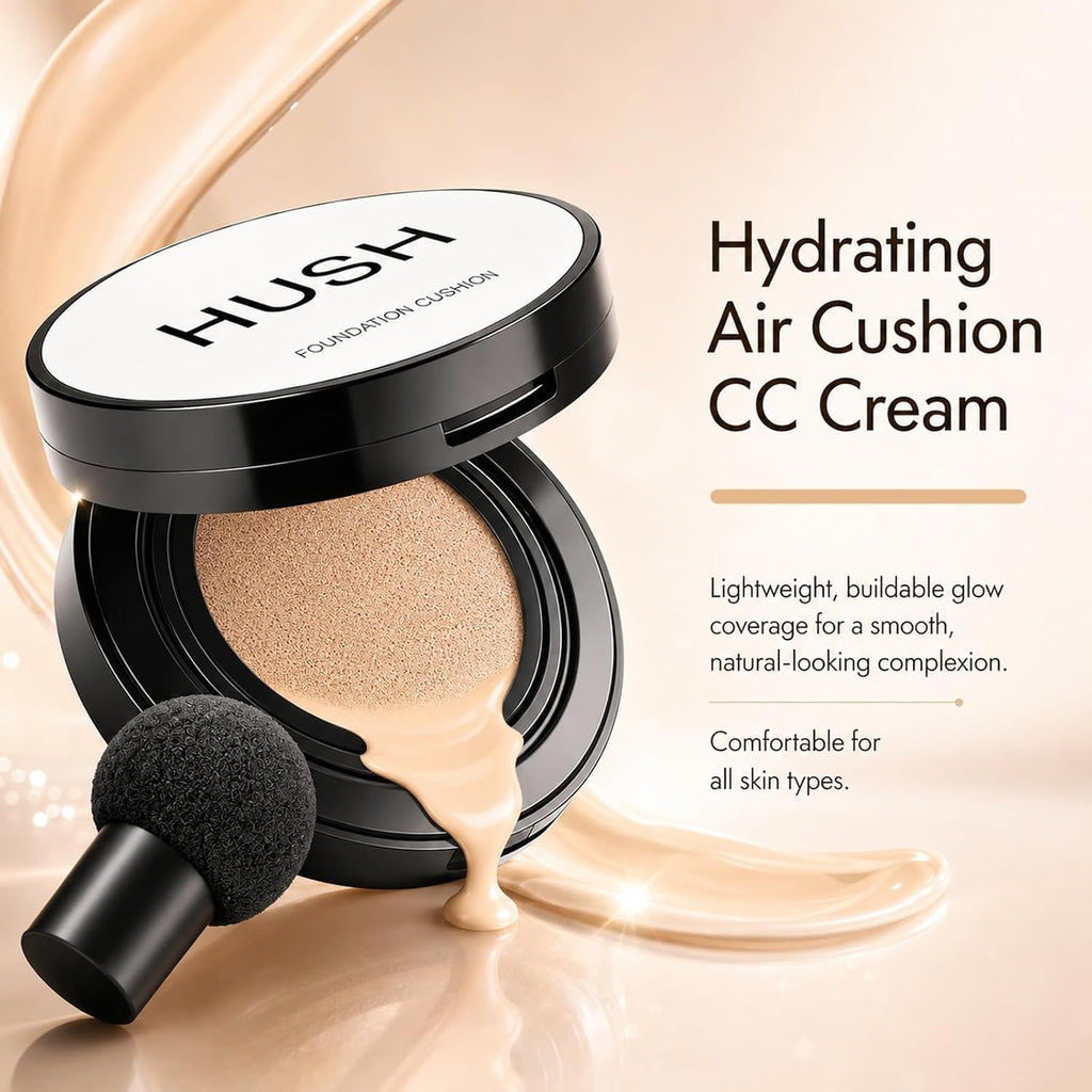 Perfect Cushion Foundation No.23 Natural Beige for Light with Neutral Skin Tone，Cosmetic Glow Foundation，Air Cushion CC Cream - Easy Application for All Skin Types