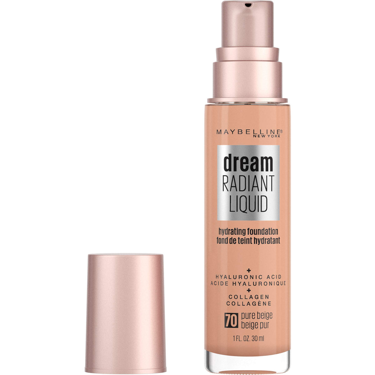 Maybelline Dream Radiant Liquid Medium Coverage Hydrating Makeup, Lightweight Liquid Foundation, Cocoa, 1 Count