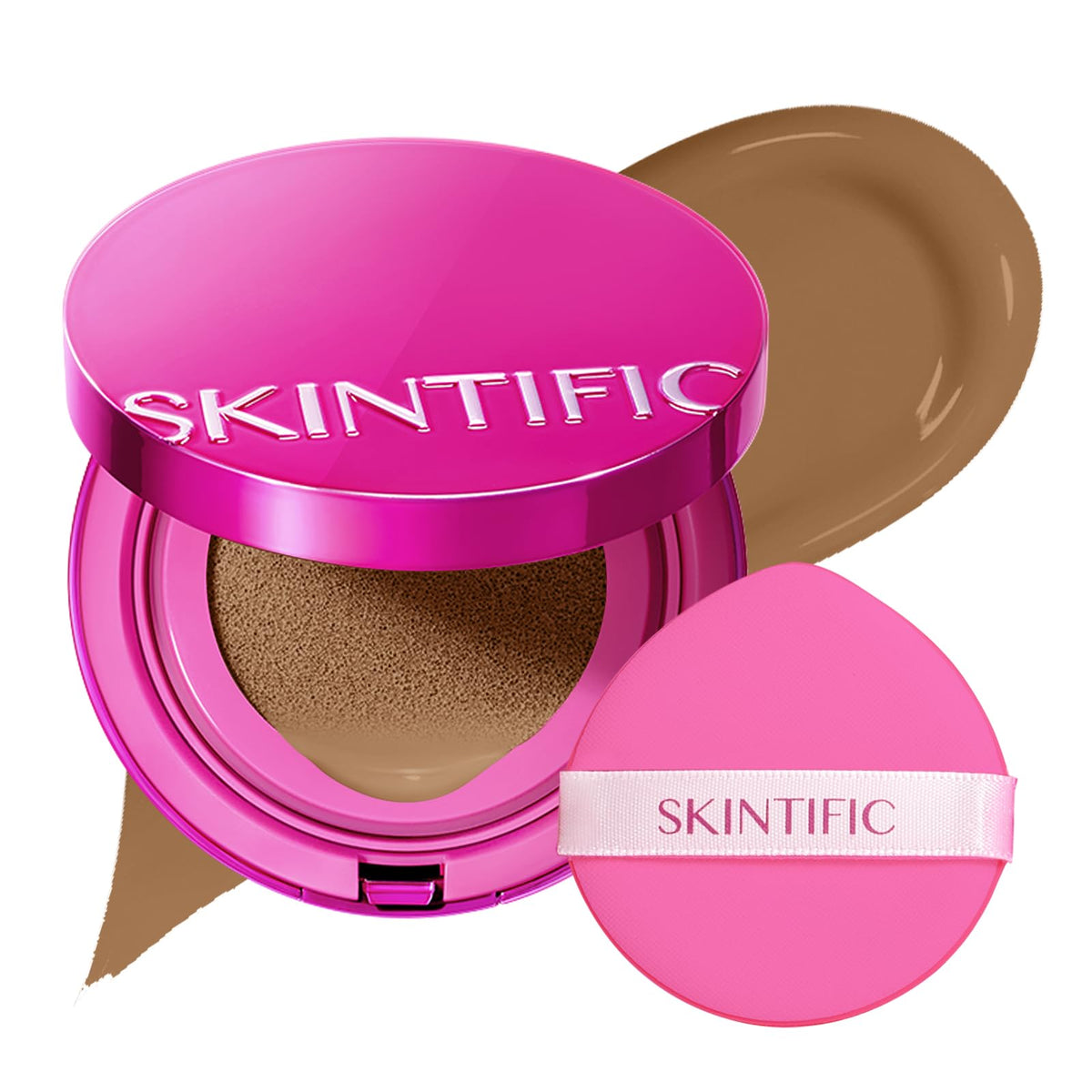 SKINTIFIC Pink Cushion Foundation Natural Glow 02 Ivory