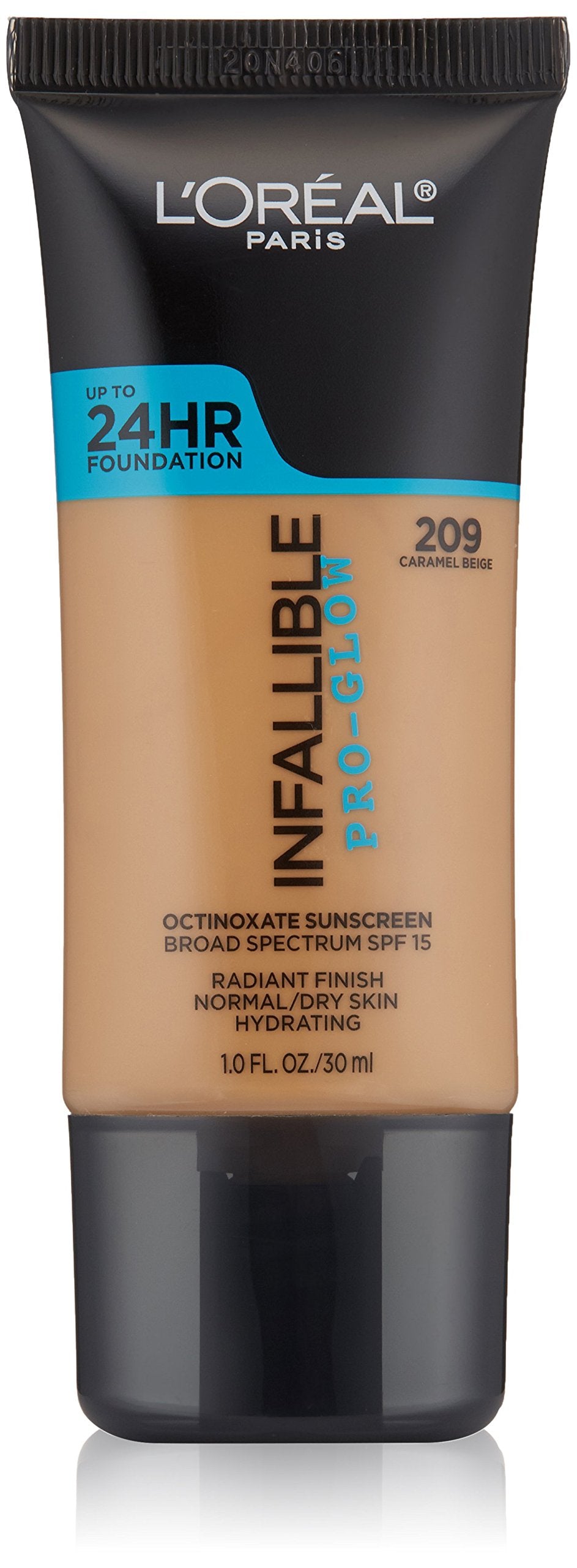 L'Oreal Paris Makeup Infallible Up to 24HR Pro-Glow Foundation, Creamy Natural, 1 fl oz.