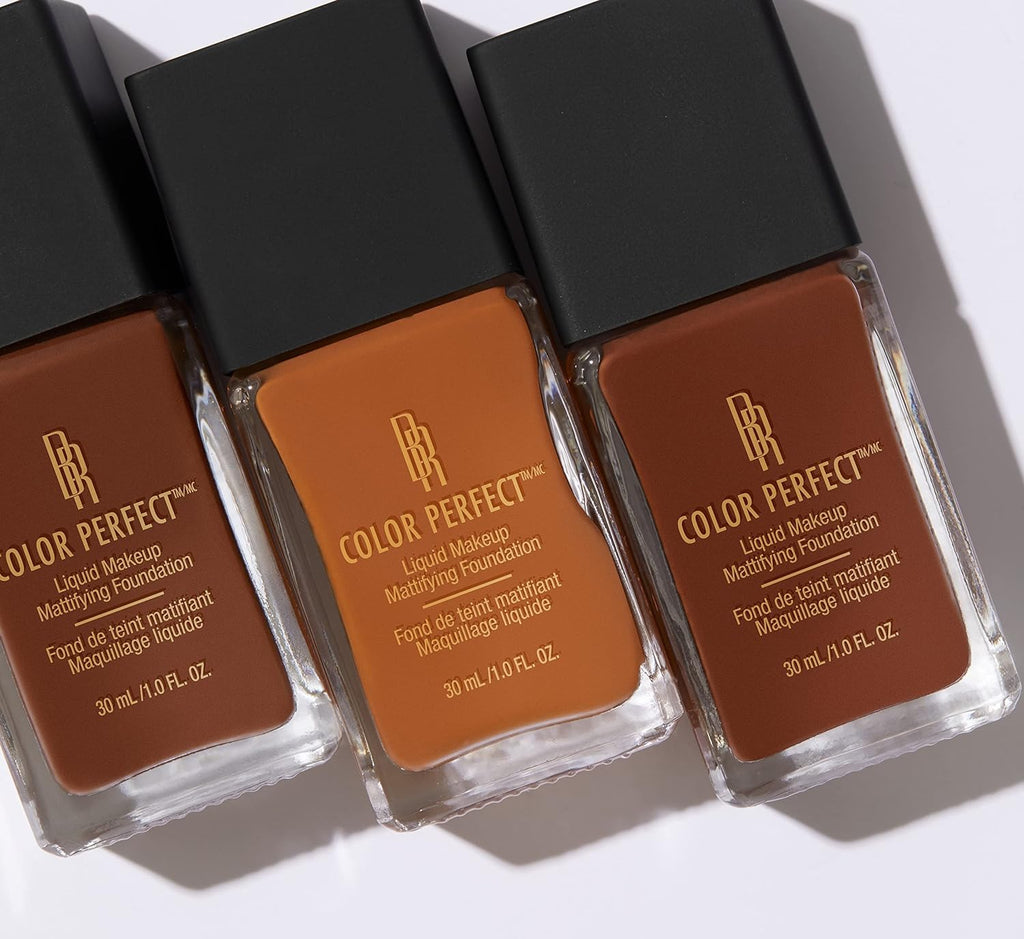 Black Radiance Color Perfect Liquid Full Coverage Foundation Makeup, Toffee, 1 Ounce