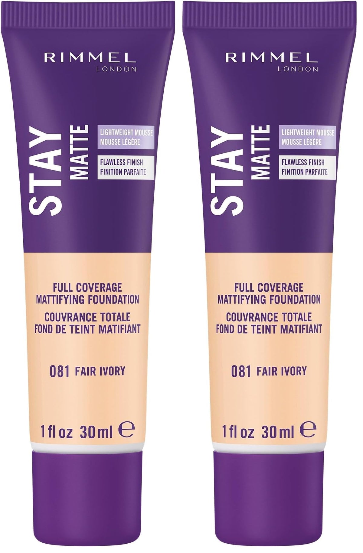 Rimmel London Stay Matte Liquid Mousse - 200 Soft Beige - Foundation, Lightweight, Shine Control, Oil-Free, 1oz