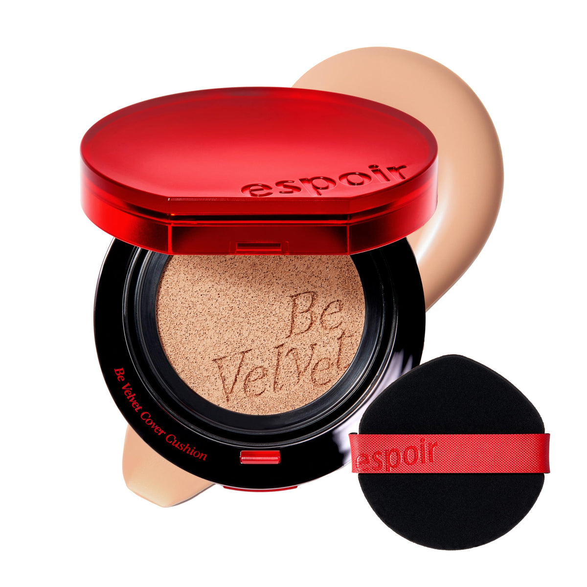 ESPOIR Be Velvet Cushion Foundation #23 Beige | Quick and Easy Coverage with Long-lasting Color by Zero Oxidation, Velvety Smooth Finish & Lightweight Formula, Vegan, Korean Makeup, 0.46 oz