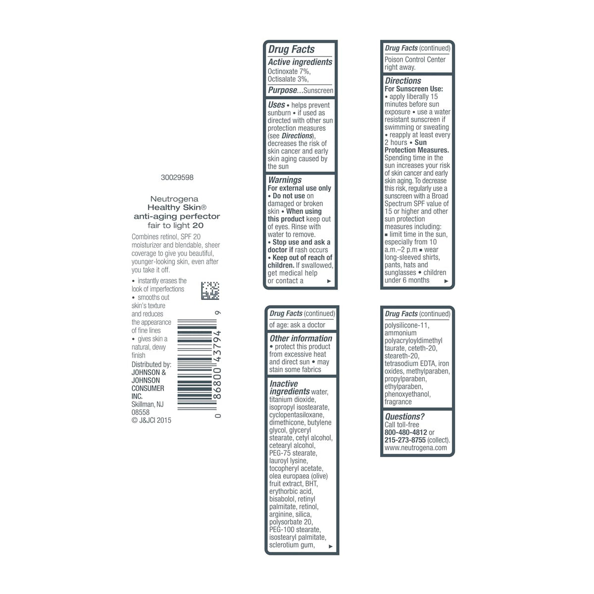 Neutrogena Anti-Aging Perfector Tinted Facial Moisturizer, 1 fl oz